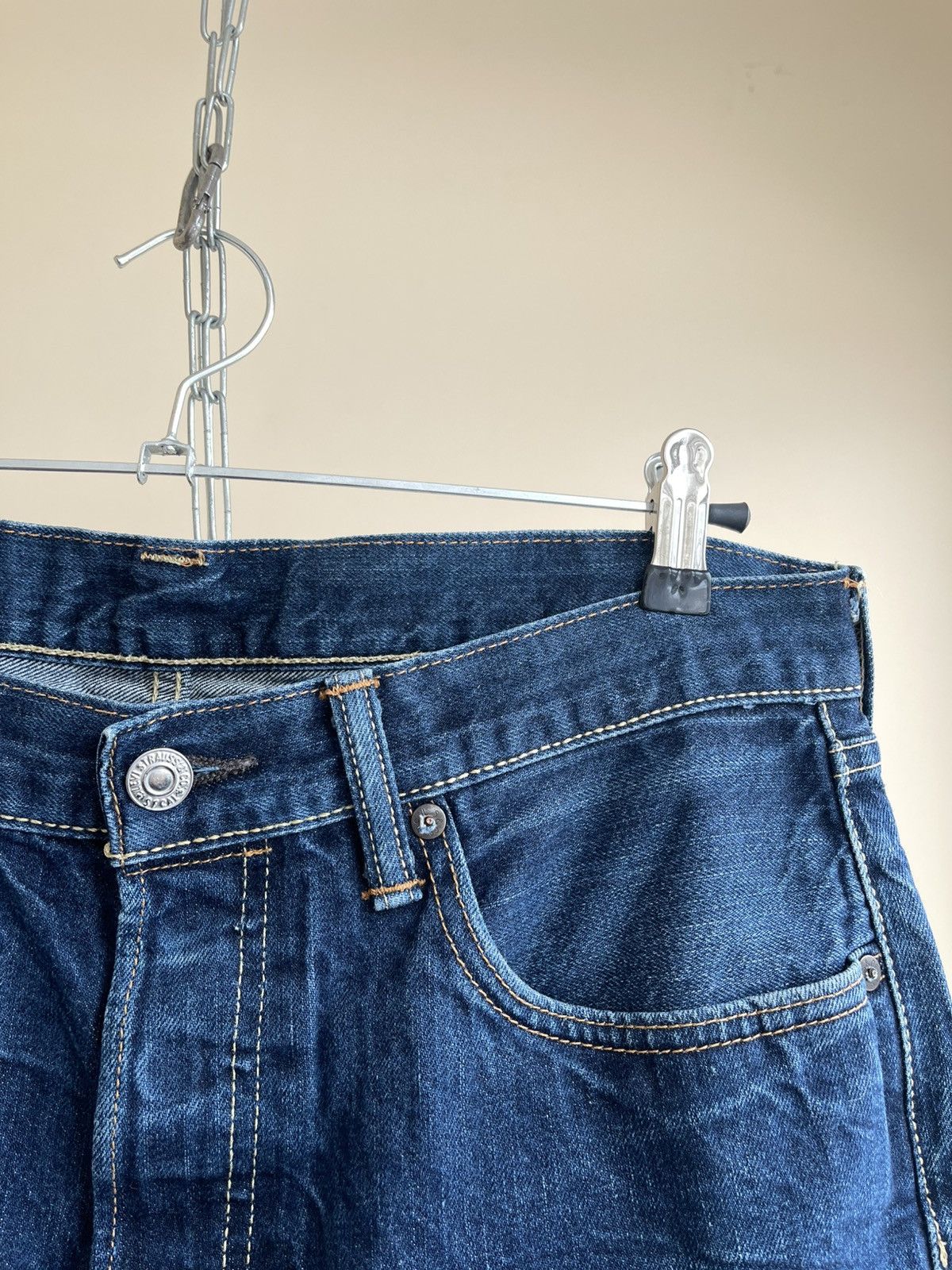 Levi's 501 Selvedge Denim Straight Leg Regular Fit 5 Pocket Jeans Size US 32 / EU 48 - 7 Thumbnail