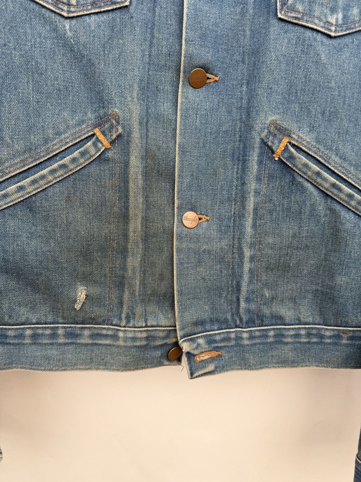Wrangler Vintage 70s Wrangler trucker cowboy denim jacket Size US L / EU 52-54 / 3 - 5 Thumbnail