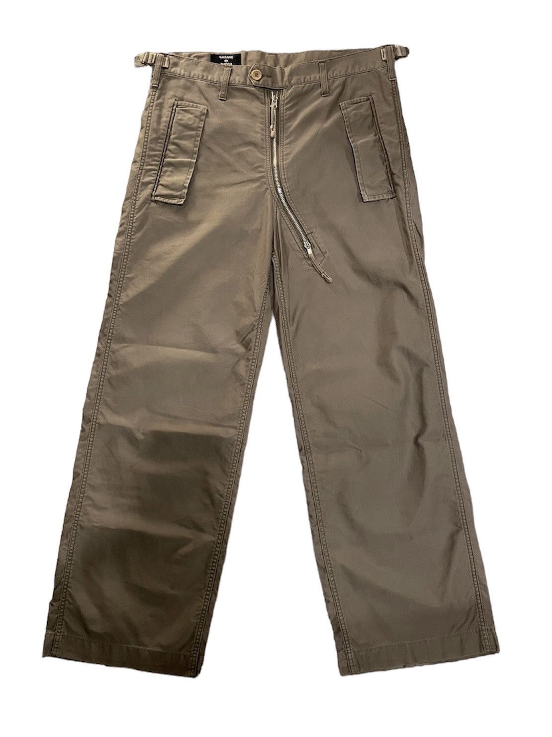 Image of Cabane De Zucca Archive Slanting Zipper Cargo Pants in Brown, Men's (Size 33)