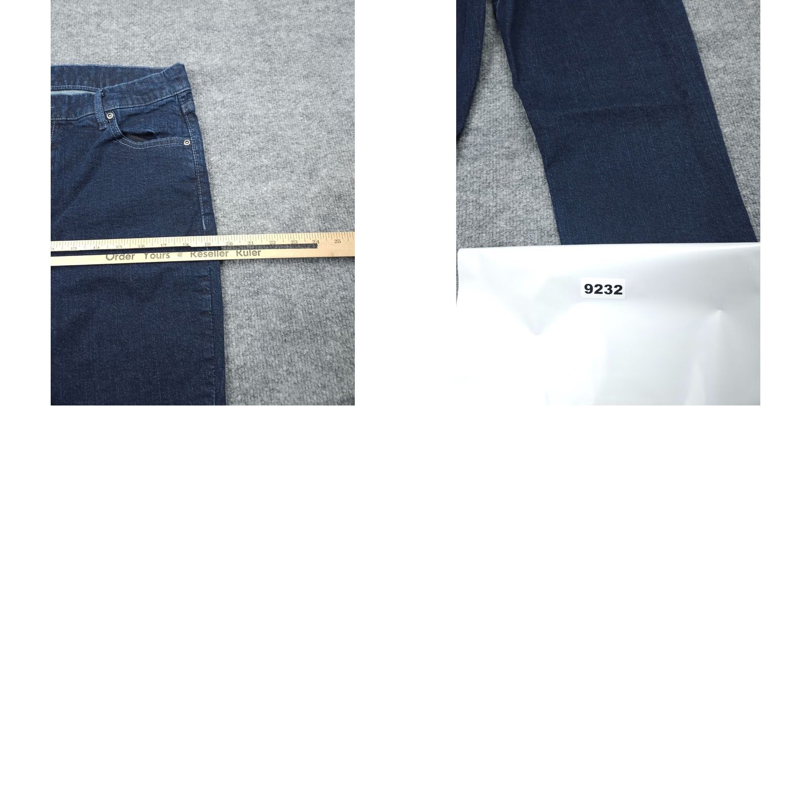 ASH ASH & ERIE Jeans Men 34 x 28 Blue Denim Stretch Slim 5-Pocket Straight Inseam 28 Regular Size 32 Blue Denim Stretch Jeans Size US 32 / EU 48 - 9 Thumbnail