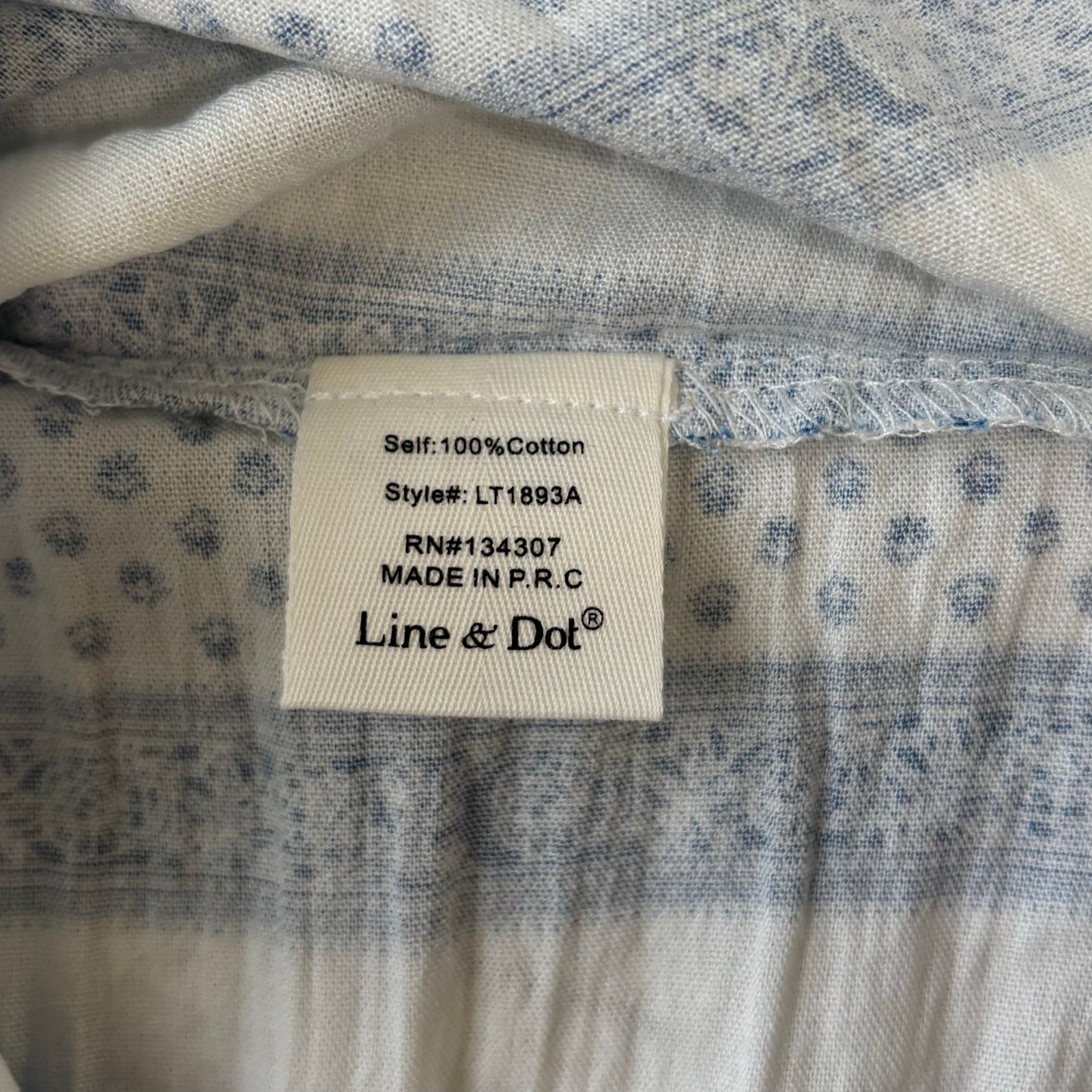 Other LINE & DOT Blue & White Cold Shoulder Top Size Small NWT Size S / US 4 / IT 40 - 11 Thumbnail