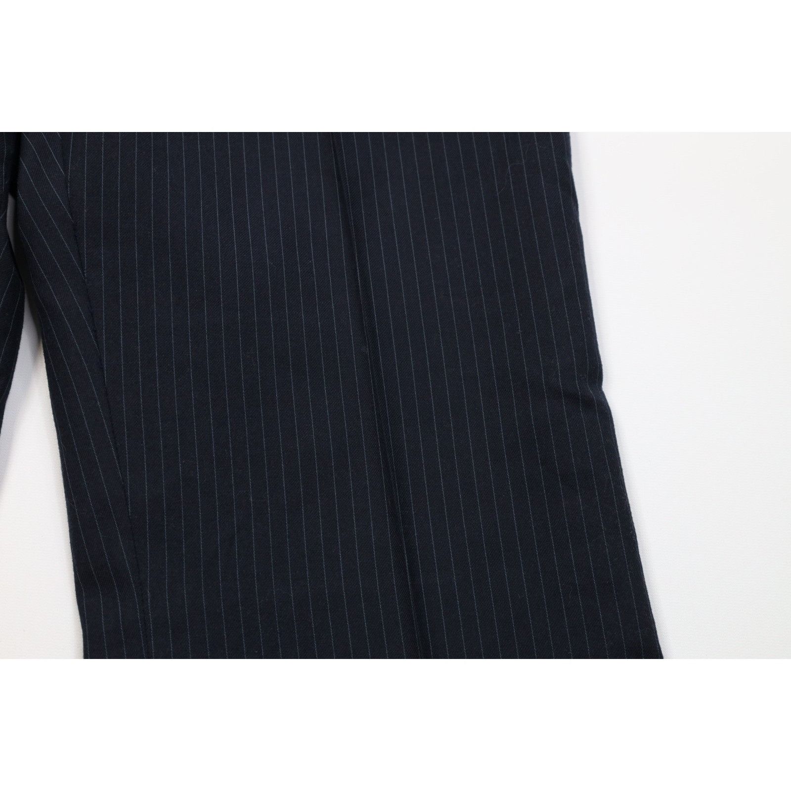 Vintage Vintage 70s Heavy Wool Pinstriped 3 Piece Suit Wedding Size 44L - 12 Thumbnail