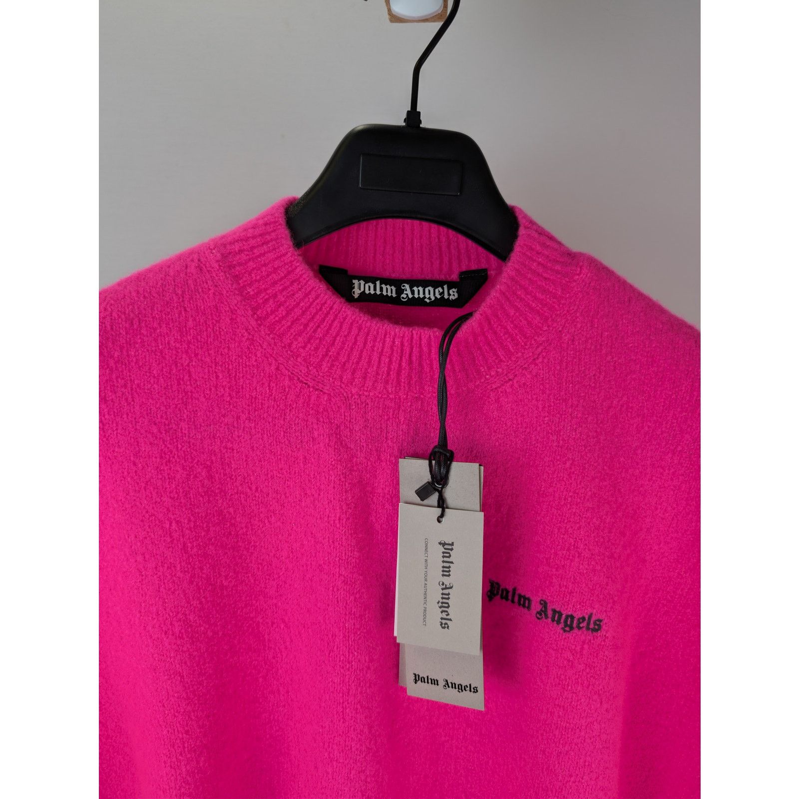 Palm Angels o1rshd1 Basic Logo Sweater in Fuchsia / Black Size US XS / EU 42 / 0 - 8 Thumbnail