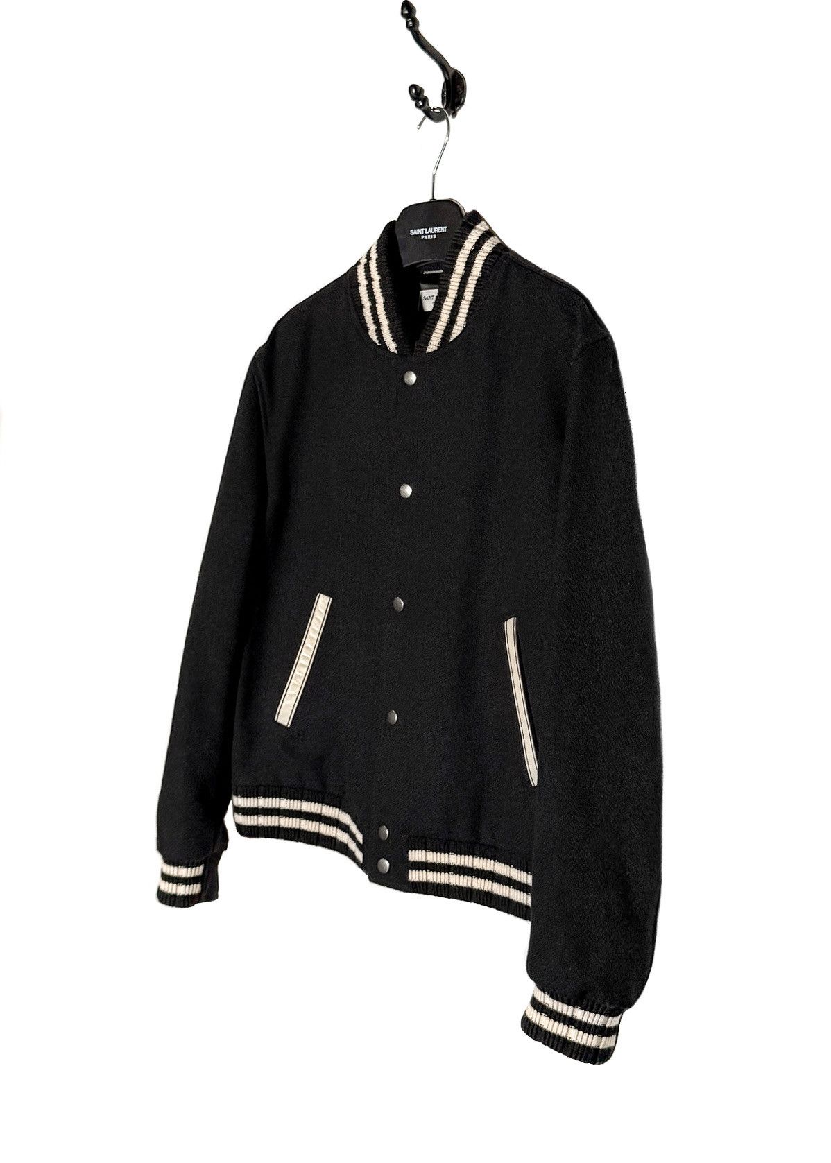 Saint Laurent Paris Saint Laurent Signature Logo Back Teddy Bomber Jacket Size US L / EU 52-54 / 3 - 3 Thumbnail