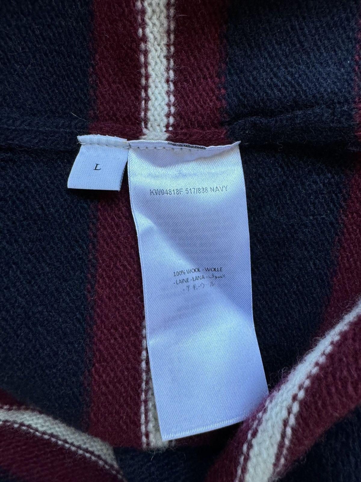 JW Anderson J.W. Anderson striped logo patch sweater jumper sz L Size US L / EU 52-54 / 3 - 5 Thumbnail