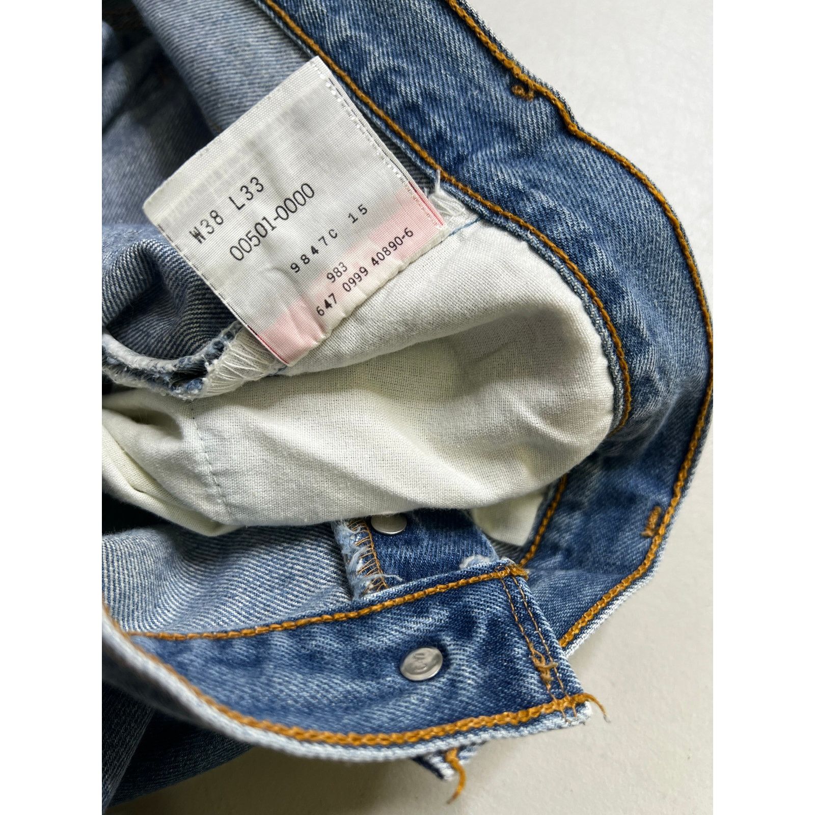 Levi's Vintage 90s Levi’s 501xx Made in USA 38x33 Actual 36x32 Size US 38 / EU 54 - 4 Thumbnail