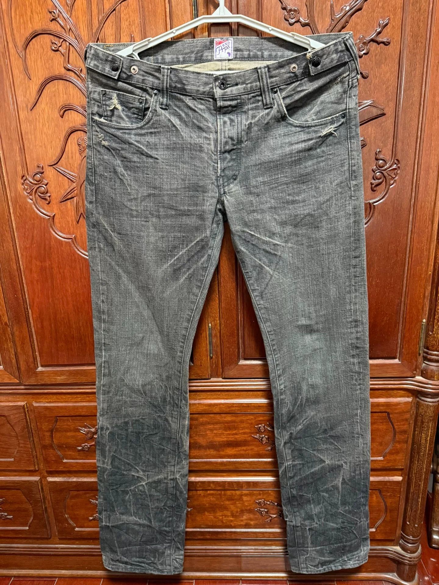 Prps PRPS Men's W34 Black Straight Slim Jeans Size US 34 / EU 50 - 1 Thumbnail