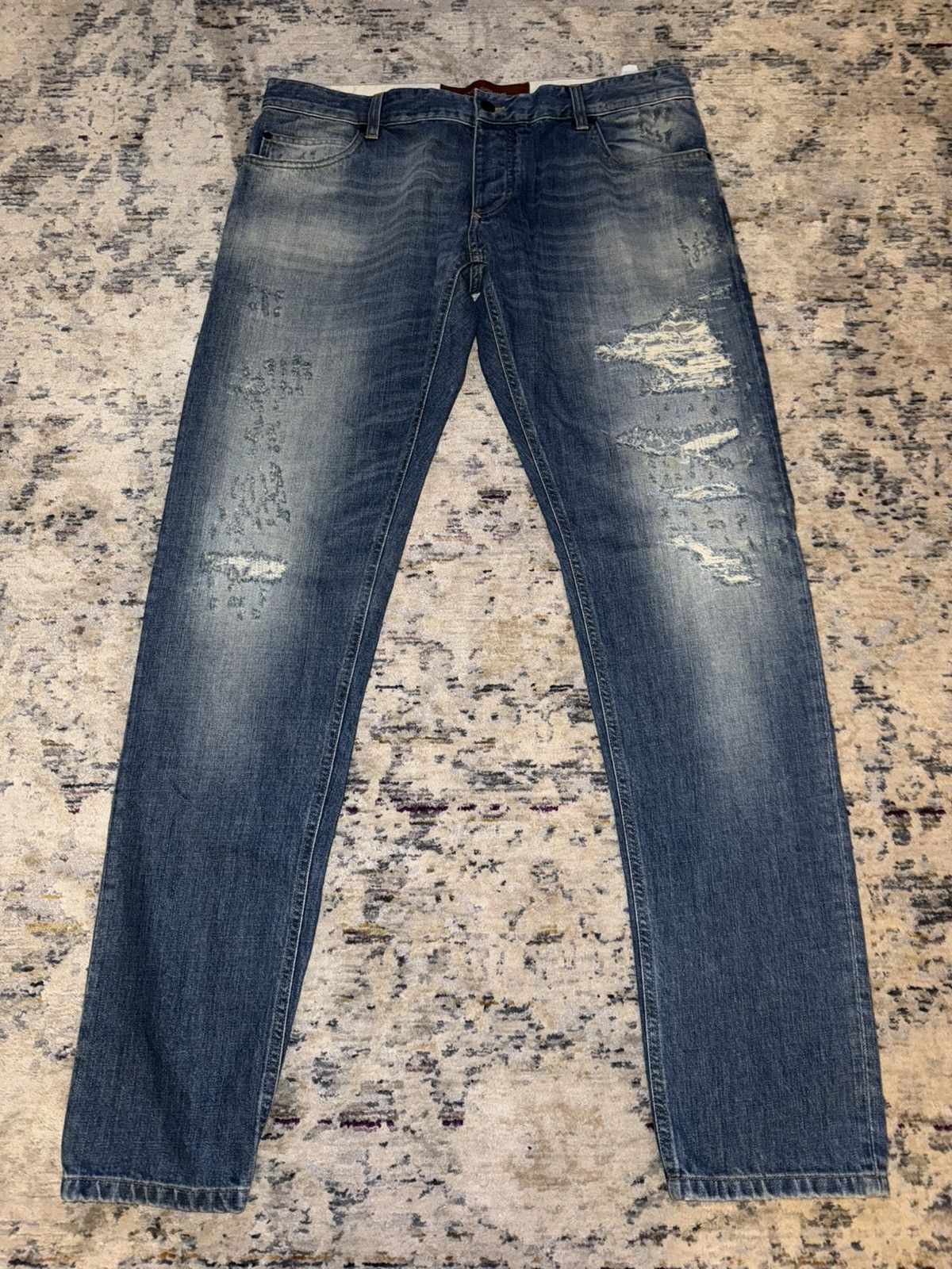 Dolce & Gabbana Dolce & Gabbana Light Denim Wash Distressed Sz 38 Size US 36 / EU 52 - 1 Thumbnail
