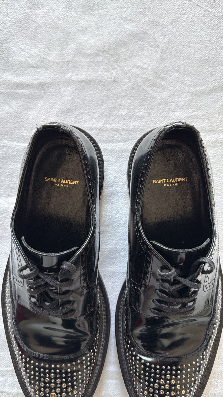 Saint Laurent Paris Saint Laurent Studded Derby Size US 9.5 / EU 42-43 - 3 Thumbnail