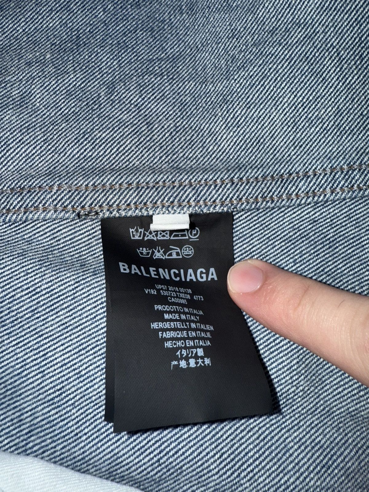 Balenciaga Balenciaga Paris Denim Jacket Size US M / EU 48-50 / 2 - 6 Thumbnail