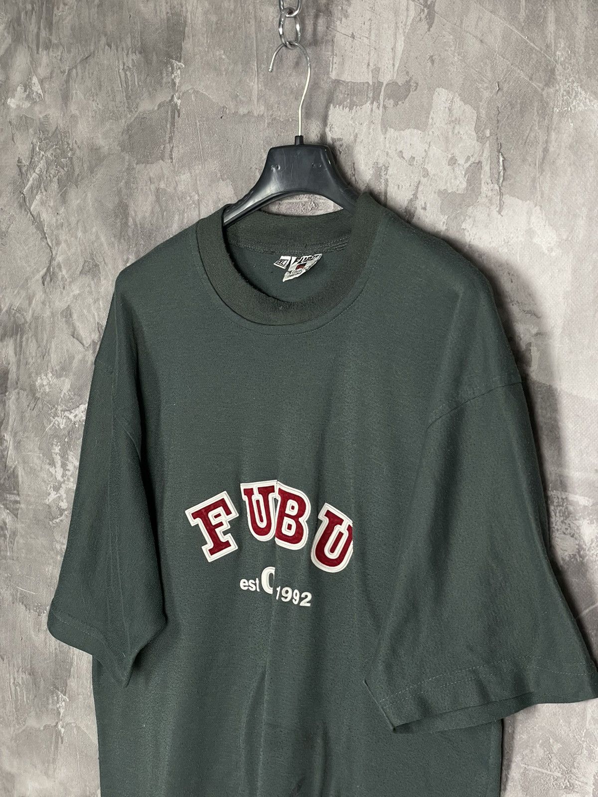 Fubu × Vintage ‼️ Vintage 90s Fubu Distressed Big Logo Tee Skate T Shirt Size US XL / EU 56 / 4 - 7 Thumbnail