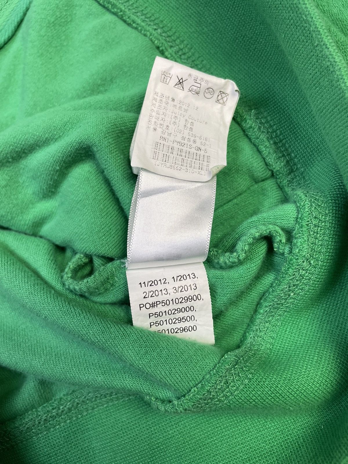 Juicy Couture Y2k Juicy Couture Kelly Green Terry Cloth Hoodie Size XL / US 12-14 / IT 48-50 - 6 Thumbnail