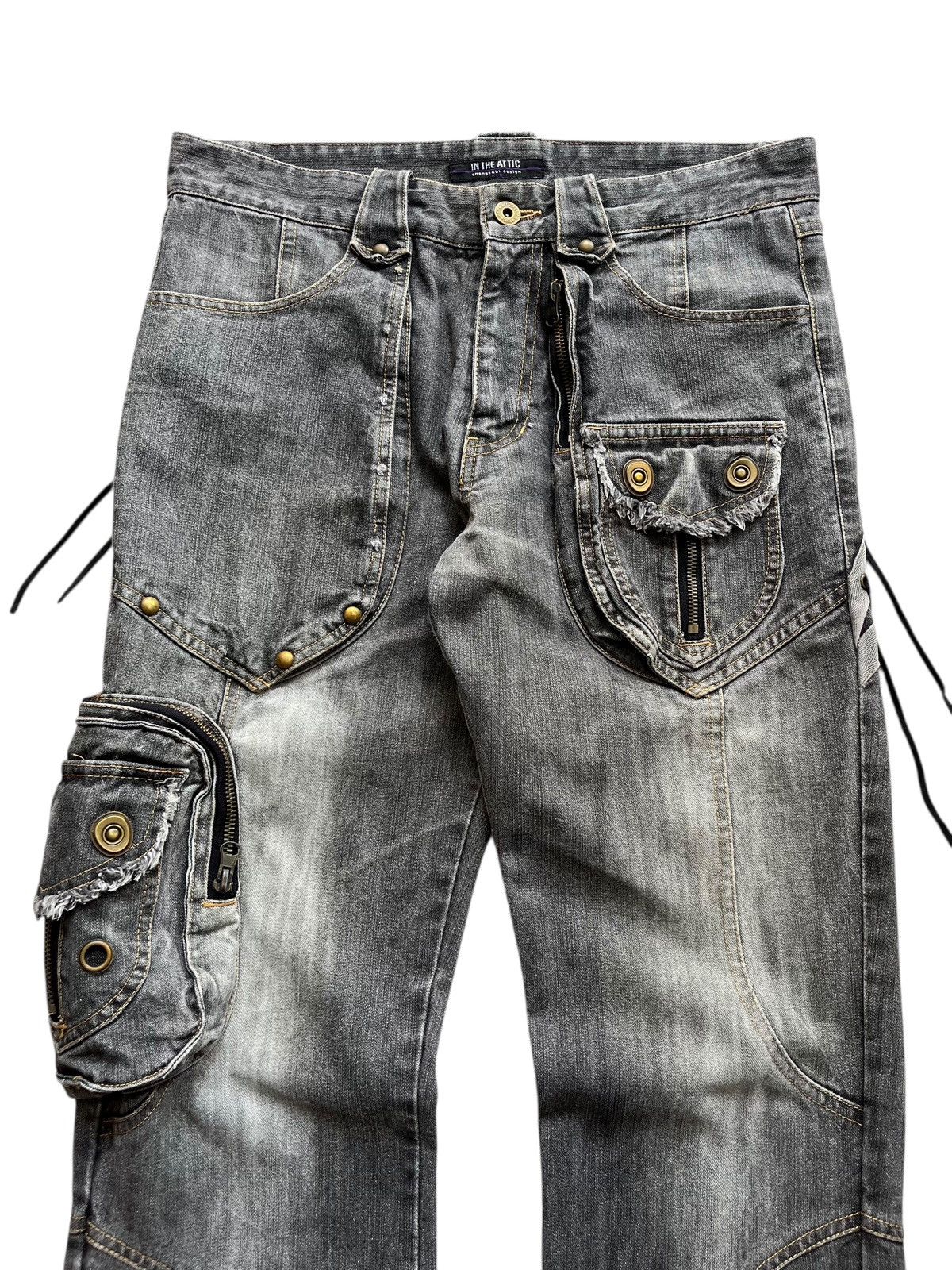 In The Attic × Japanese Brand × Le Grande Bleu (L.G.B.) In the attic lace up flare jeans Size US 32 / EU 48 - 2 Thumbnail