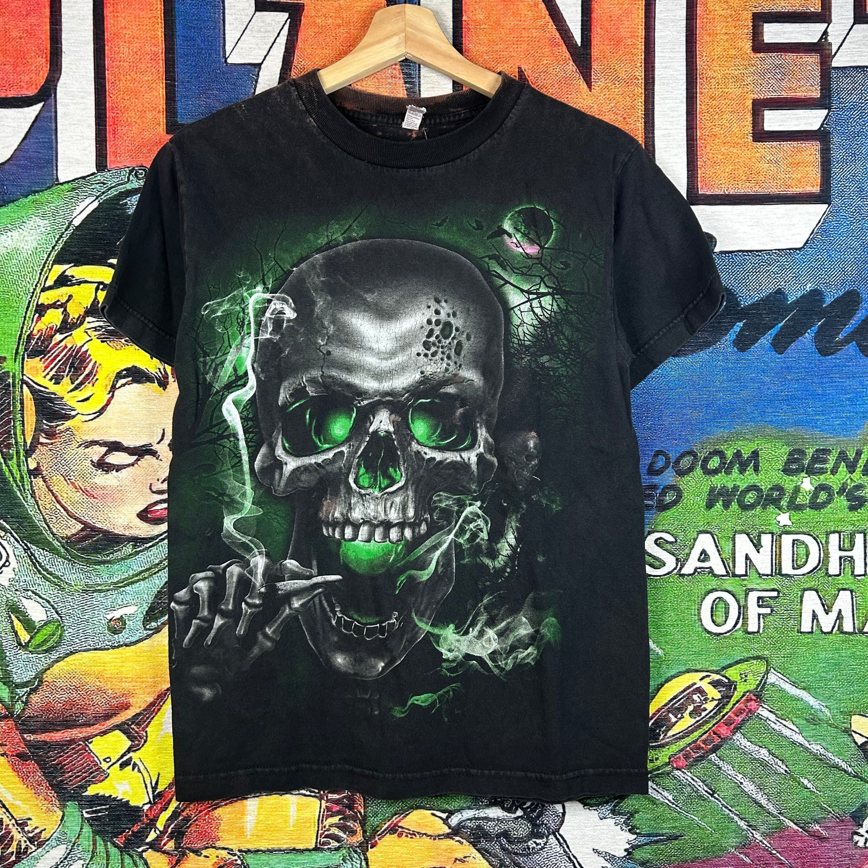 Vintage Y2K Skeleton Shirt Size Small Size US S / EU 44-46 / 1 - 1 Thumbnail