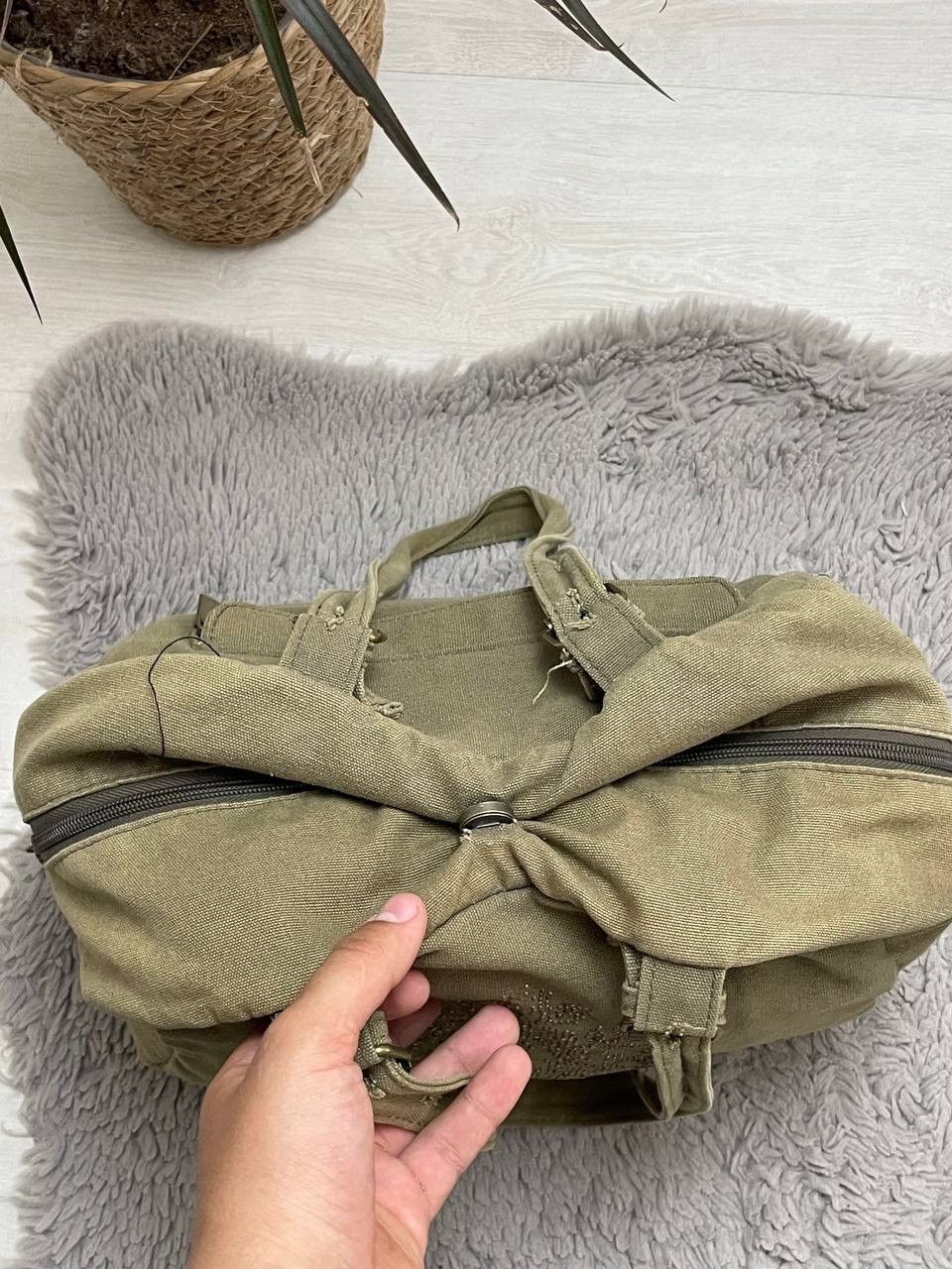 Japanese Brand × Vintage Vintage 90’s Bag Khaki Colour Diesel Style Avantgarde Size ONE SIZE - 6 Thumbnail