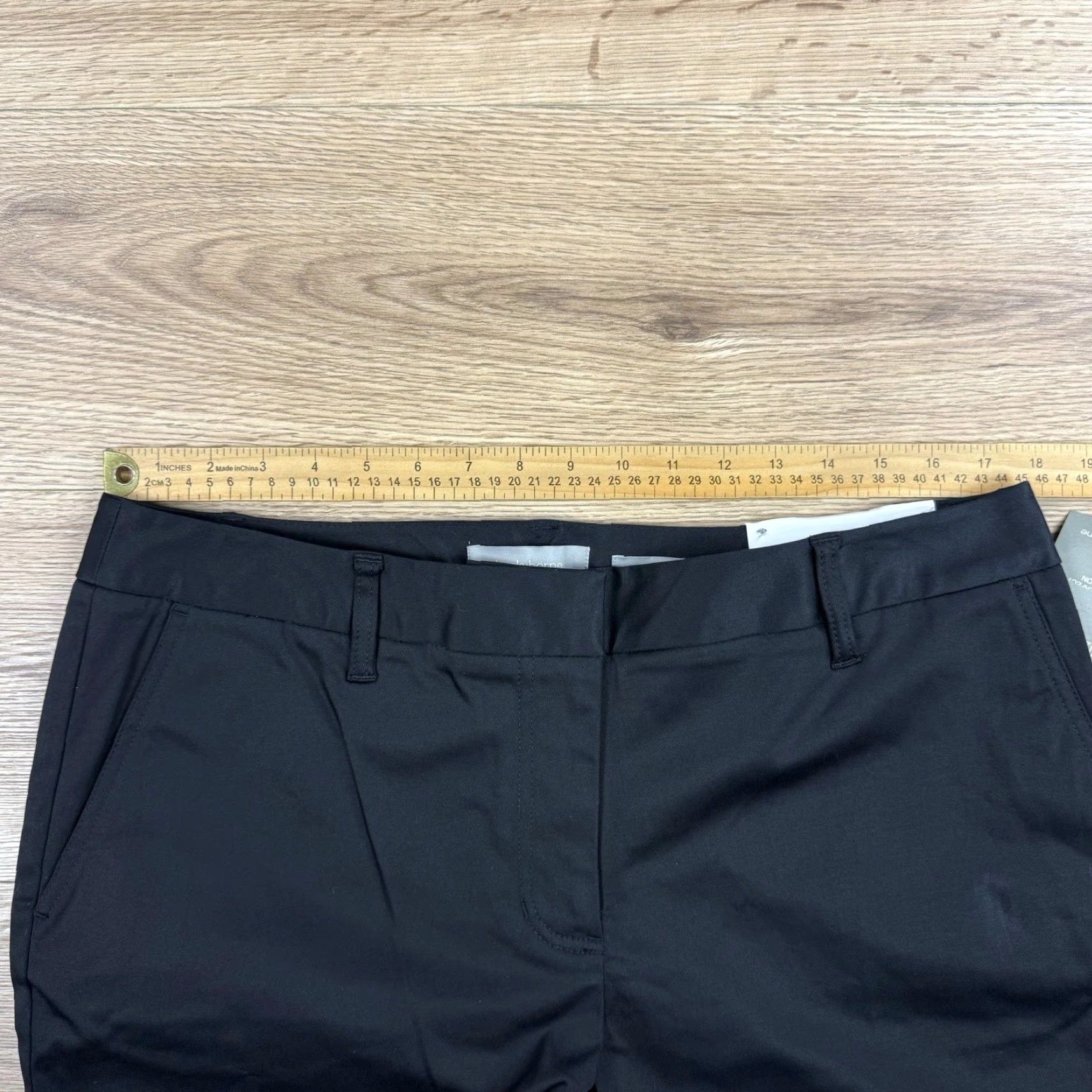 Liz Claiborne Liz Claiborne Pants Women 14 Black Dress Pants Wide-Leg Stretch Sloane Low Waist Regular Size 36" / US 14 / IT 50 - 3 Thumbnail