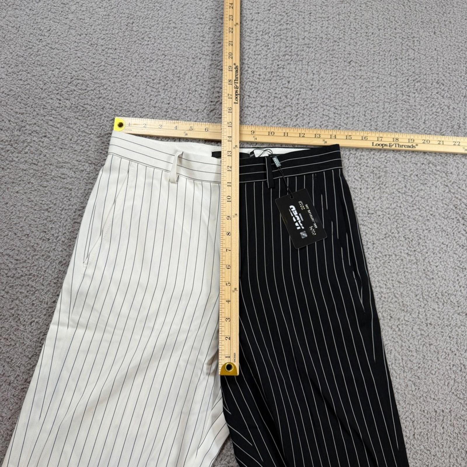 Jaded London Jaded London Spliced Black Pinstripe Loose Trousers 28R NWT Size 28" / US 6 / IT 42 - 3 Thumbnail