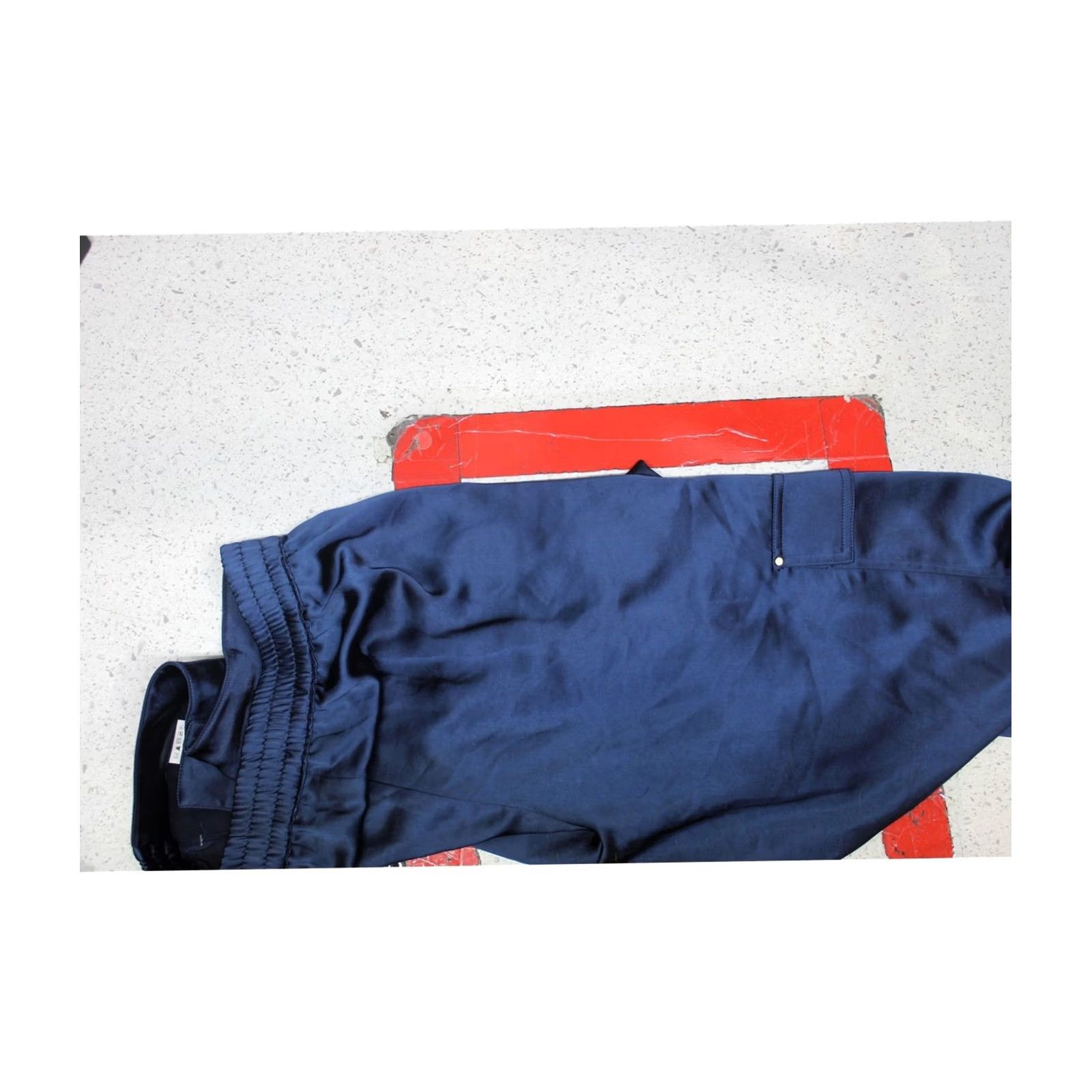 Michael Kors Michael Kors Womens Solid Satin Straight Leg Cargo Casual Pants, darkblue, M Size 32" / US 10 / IT 46 - 3 Thumbnail