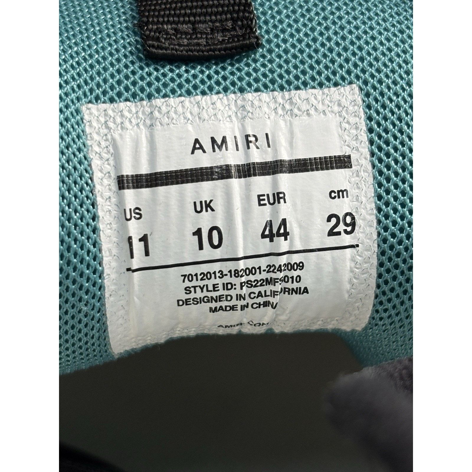 Amiri Amiri Bone Runner ' White Black Blue Grass ' | SUPER CLEAN! Size US 11 / EU 44 - 14 Thumbnail