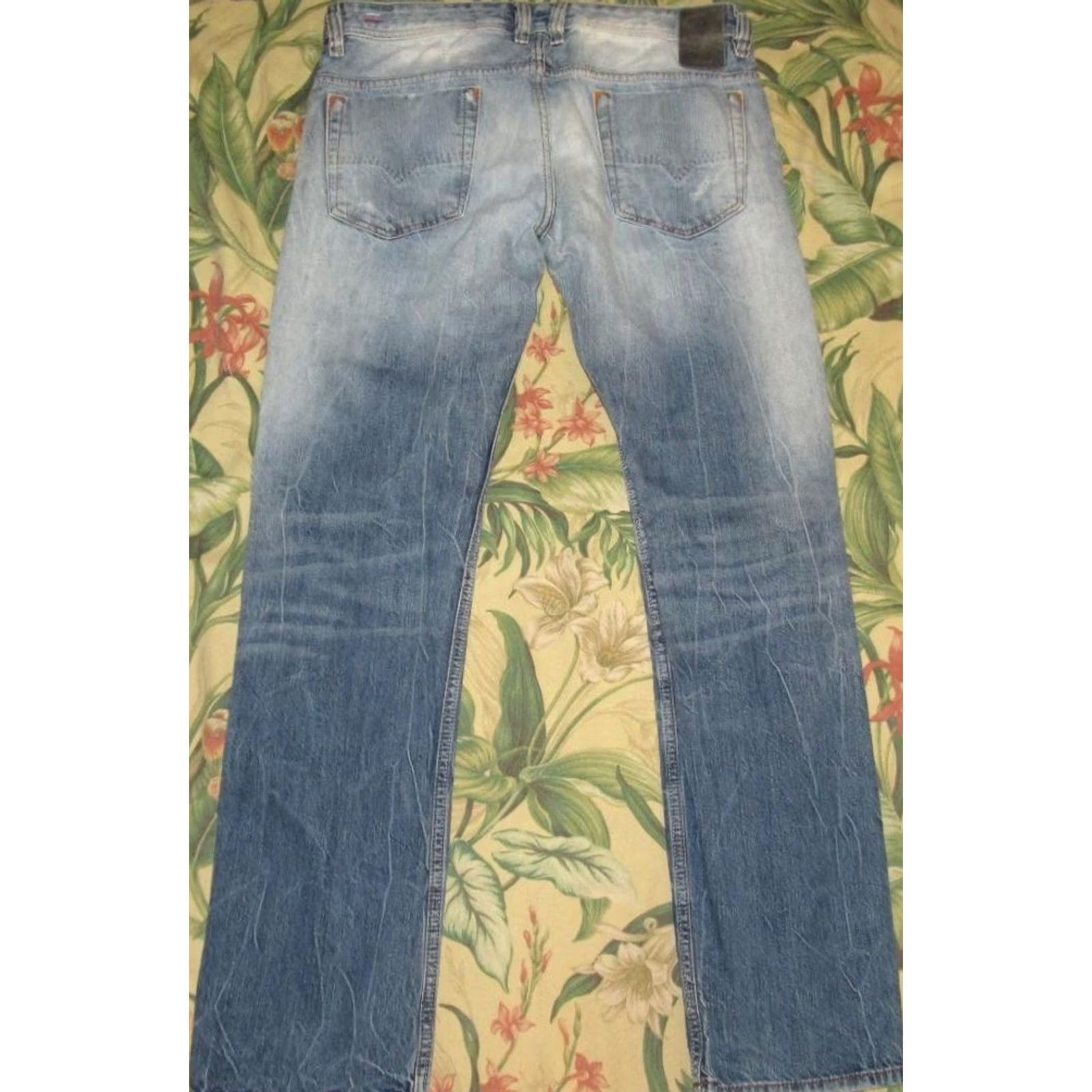 Diesel DIESEL Safado Denim Jeans Button Fly Slim Fit 34 x 32 Men Blue 34x32 Mens Jeans Size US 34 / EU 50 - 5 Thumbnail