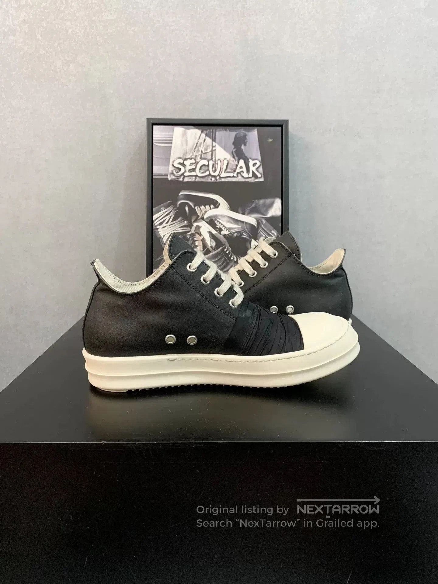 Rick Owens Rick Owens Black Silk Low. Size US 6.5 / IT 36.5 - 5 Thumbnail