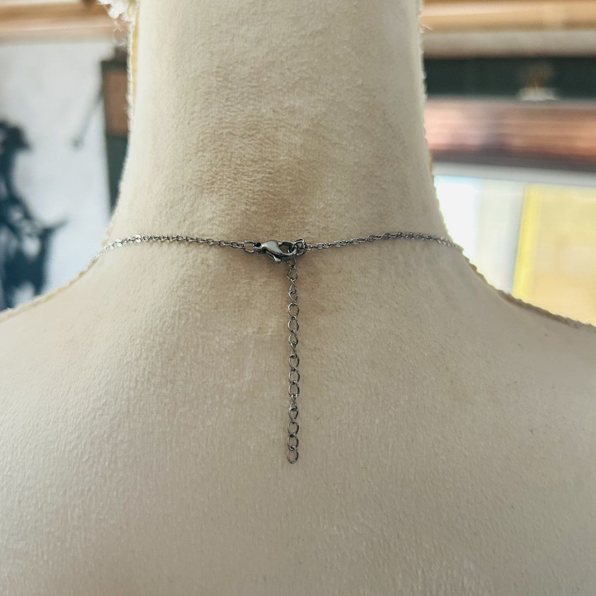 Handmade Handcrafted marcasite tone glass stone cross necklace Size ONE SIZE - 5 Thumbnail