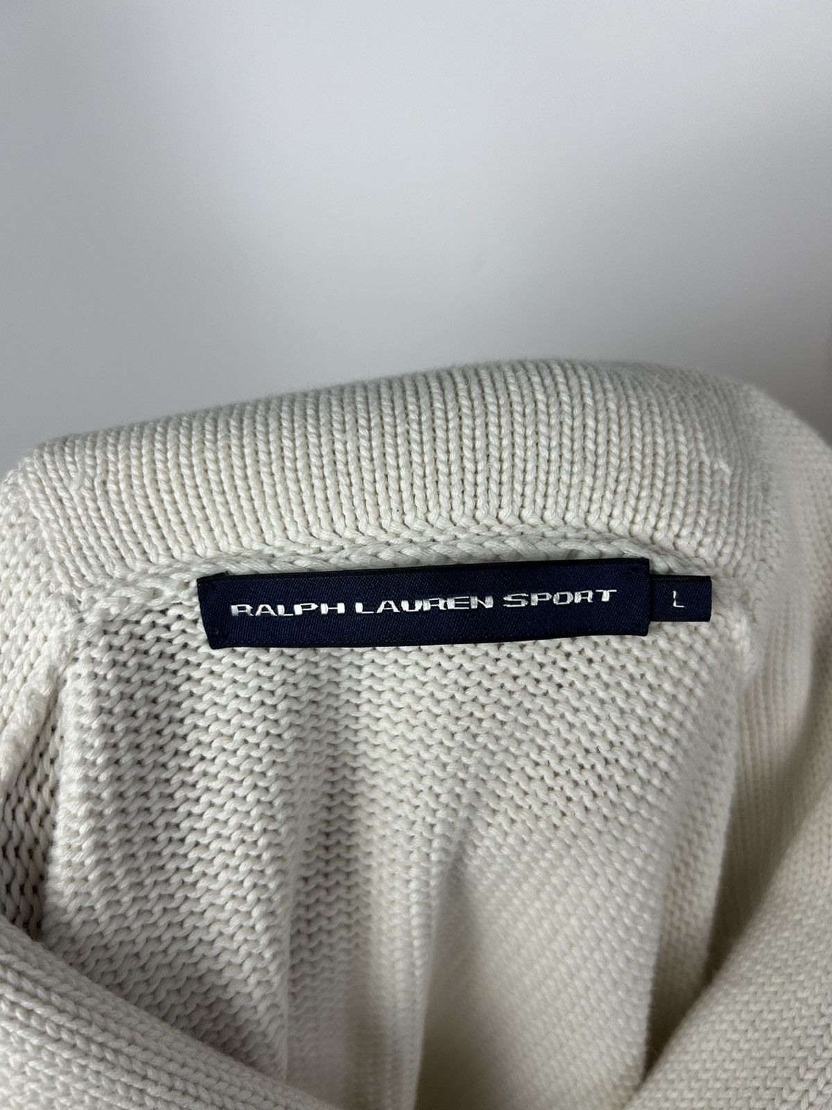 Ralph Lauren Sport Vintage Polo Ralph Lauren Sport Knit Sweater White Size L Size L / US 10 / IT 46 - 10 Thumbnail