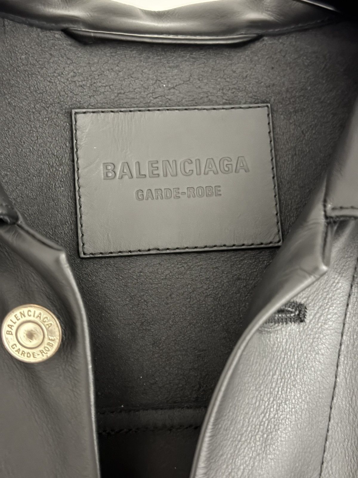 Balenciaga Balenciaga Garde-Robe leather shirt jacket size 1 Size US M / EU 48-50 / 2 - 13 Thumbnail