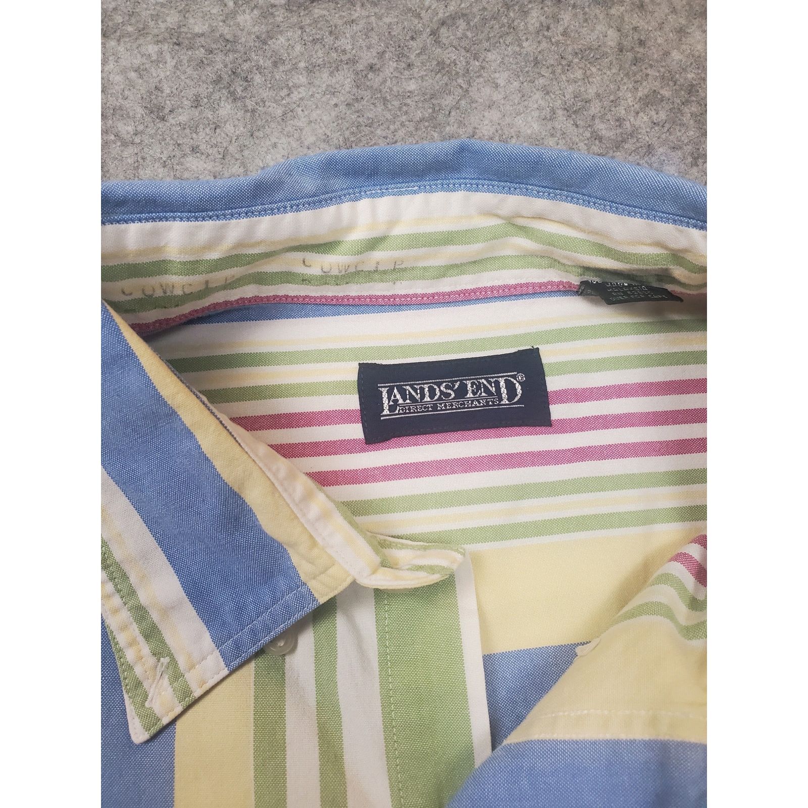 Lands' End VTG Land's End Men's Large Stripe LS Button Down Shirt Size US L / EU 52-54 / 3 - 3 Thumbnail