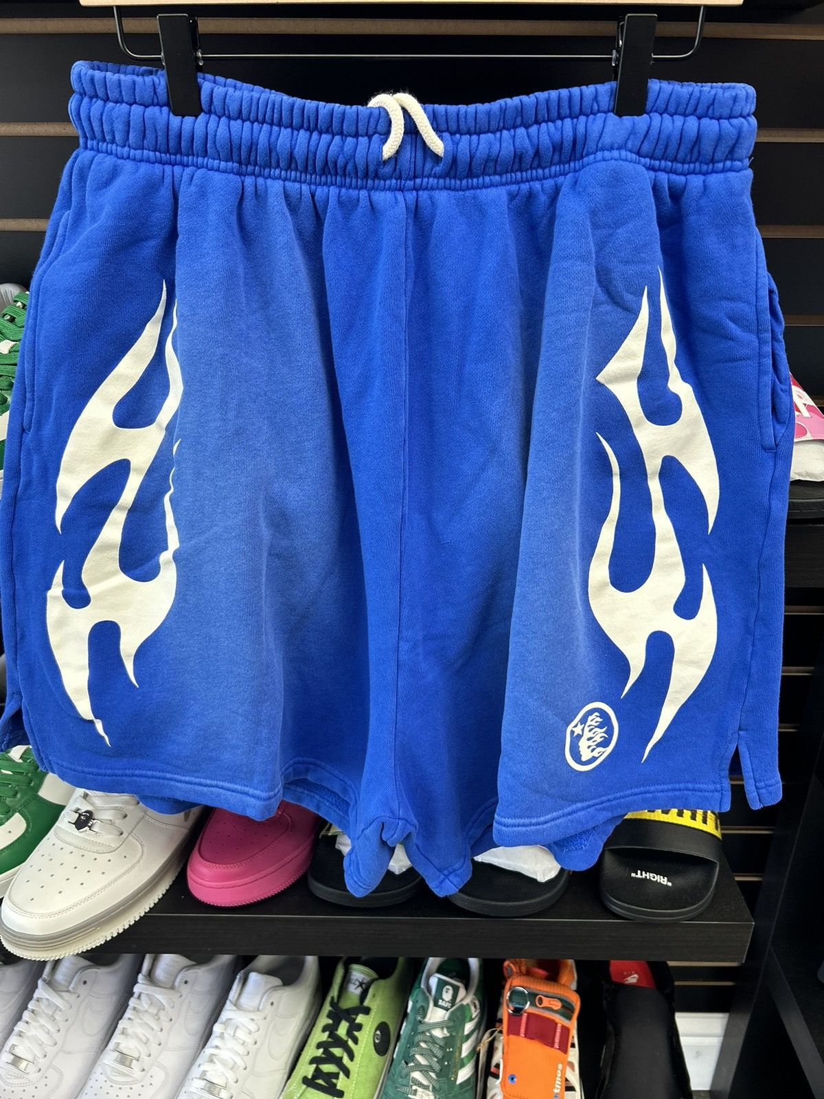 Hellstar Flame Shorts Blue – PIECES