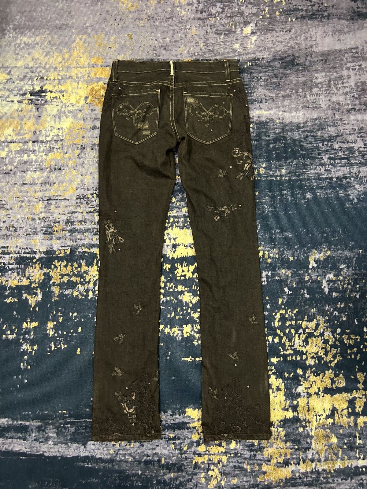Ralph Lauren Ralph Lauren Lace Ripped Bead Jeans Size US 28 / EU 44 - 4 Thumbnail