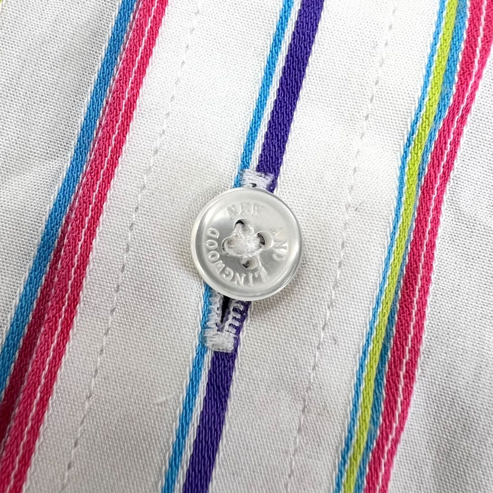 Vintage New & Lingwood Cotton Dress Shirt Striped Italian Fabric Men's Size 16" Size 42R - 5 Thumbnail