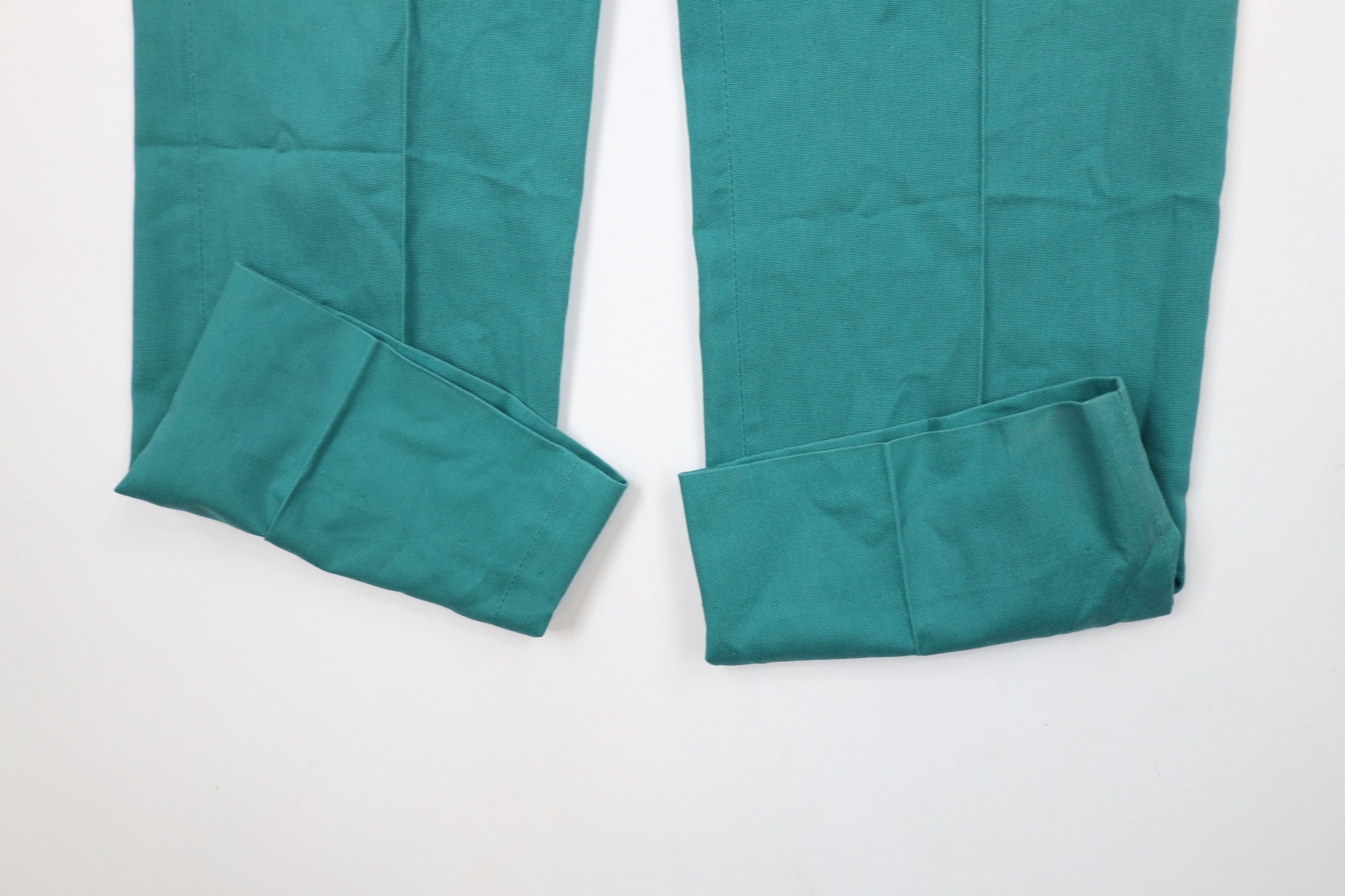 Vintage Vintage 90s Streetwear Faded Knit Wide Leg Chino Pants Green Size US 30 / EU 46 - 5 Thumbnail