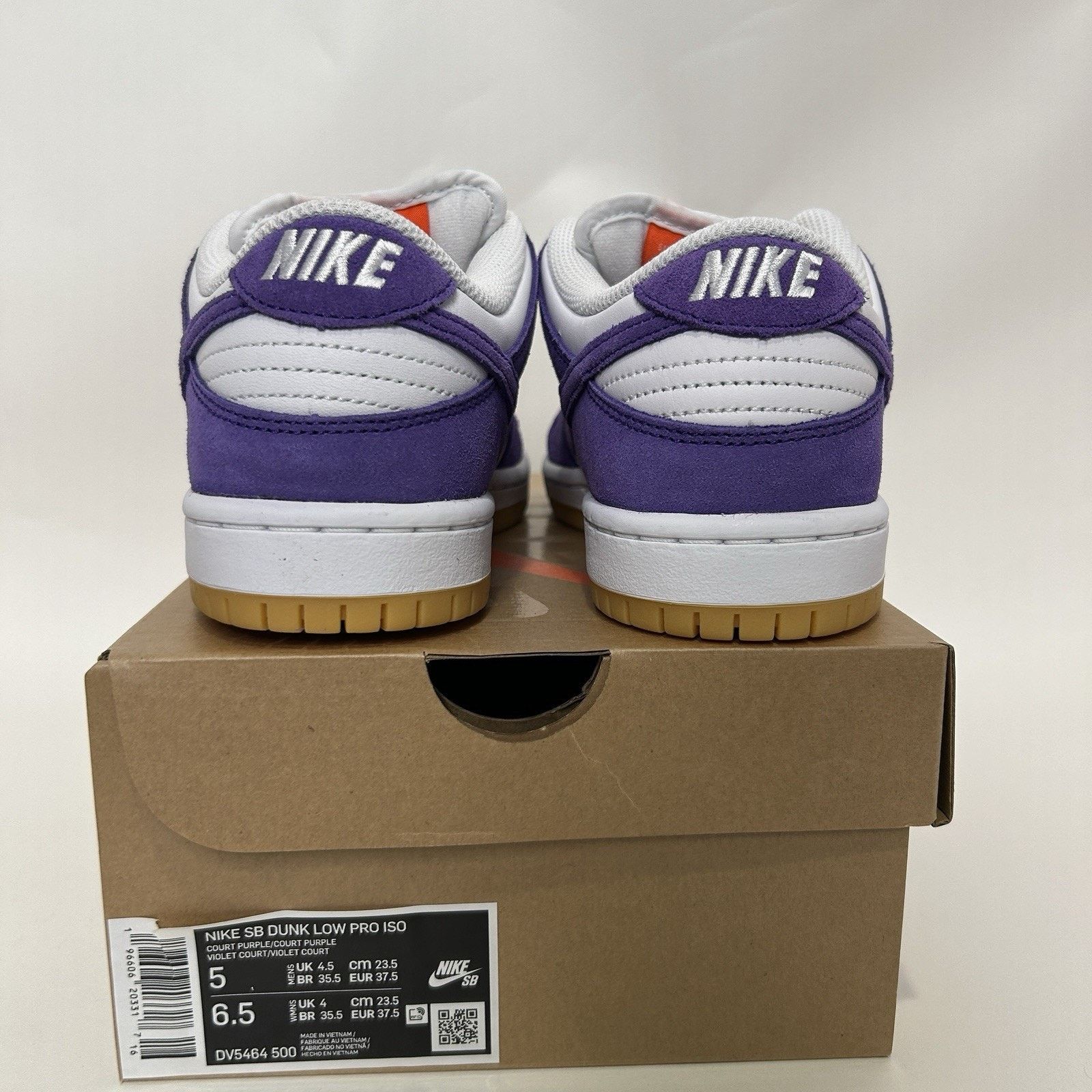 Nike Nike SB Dunk Low Pro ISO Orange Label “Court Purple Gum” Size US 6.5 / IT 36.5 - 4 Thumbnail