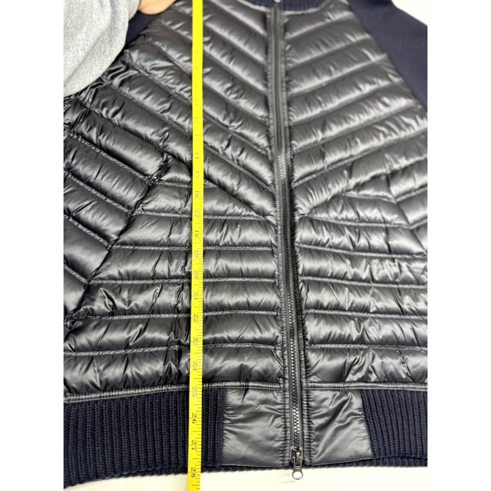 Lululemon Lululemon Knowlton Hybrid Wool Sweater Goose Down Navy Puffer Jacket Mens L Jacket Zip Blue Wool Down Puffer Mens L Size US L / EU 52-54 / 3 - 4 Thumbnail