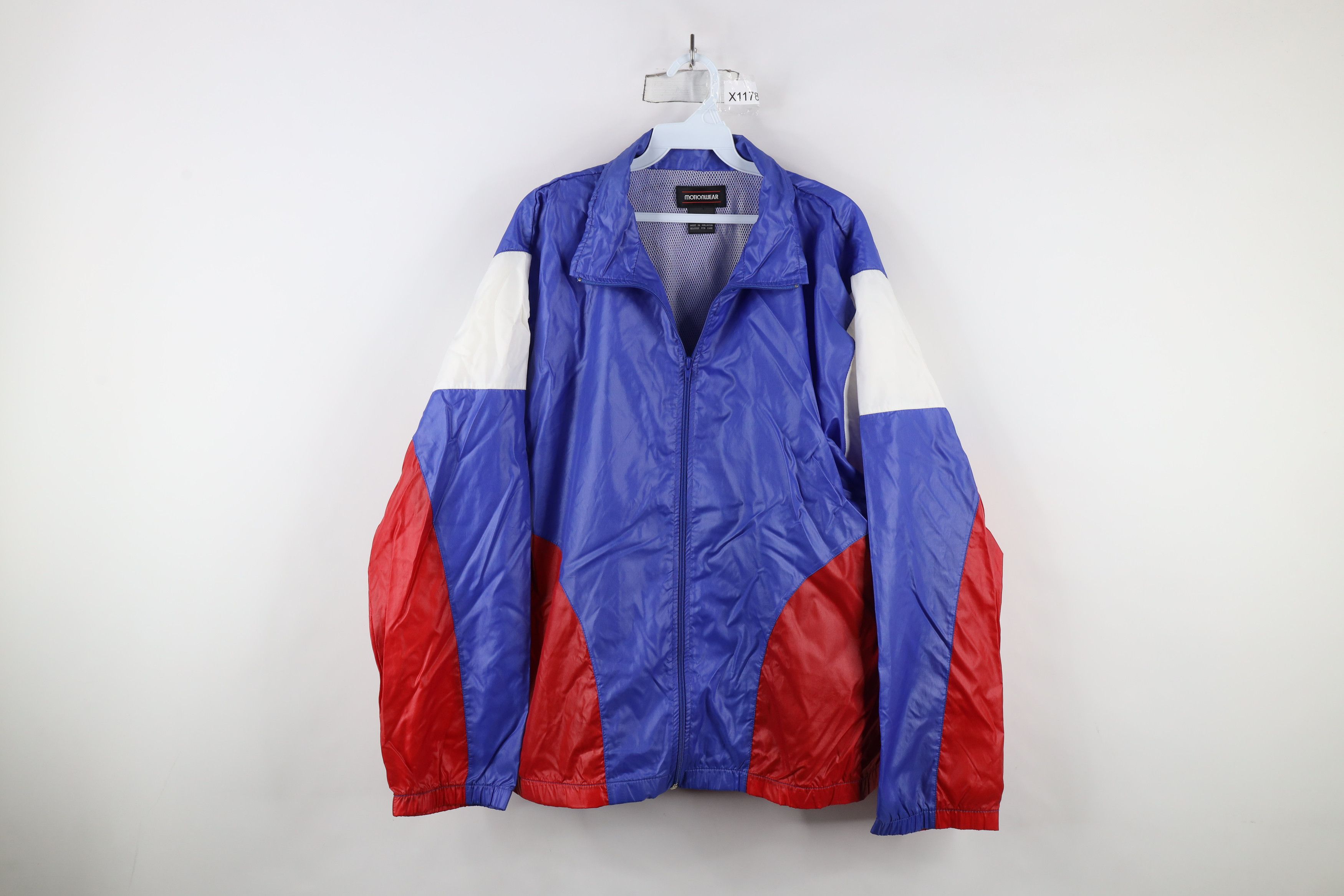 Vintage Vintage 90s Streetwear Block Full Zip Windbreaker Jacket Size US L / EU 52-54 / 3 - 1 Thumbnail