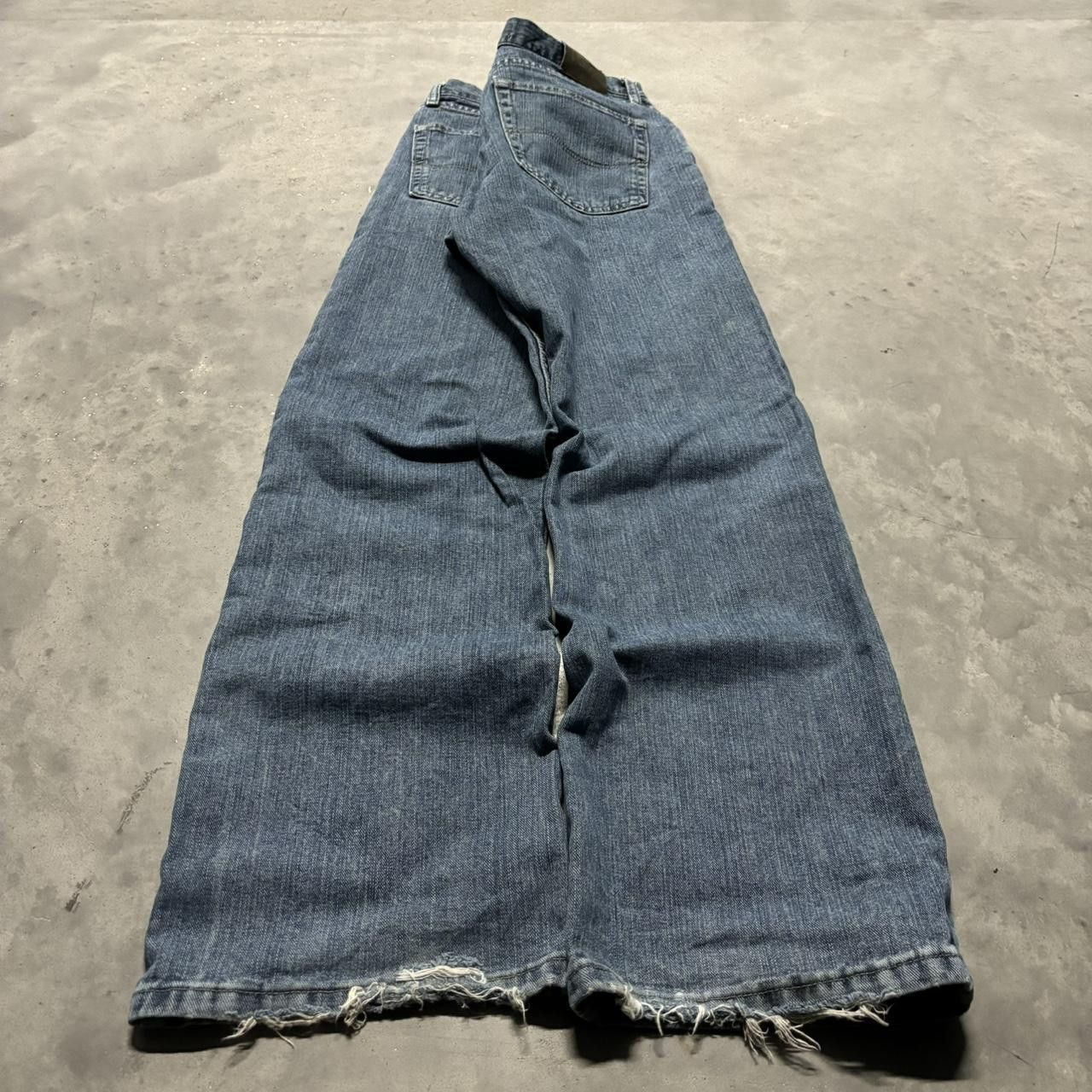 Japanese Brand × Vintage Crazy Vintage Y2K/2000s Grunge Dark Wash Denim Jeans! Size US 31 - 4 Thumbnail