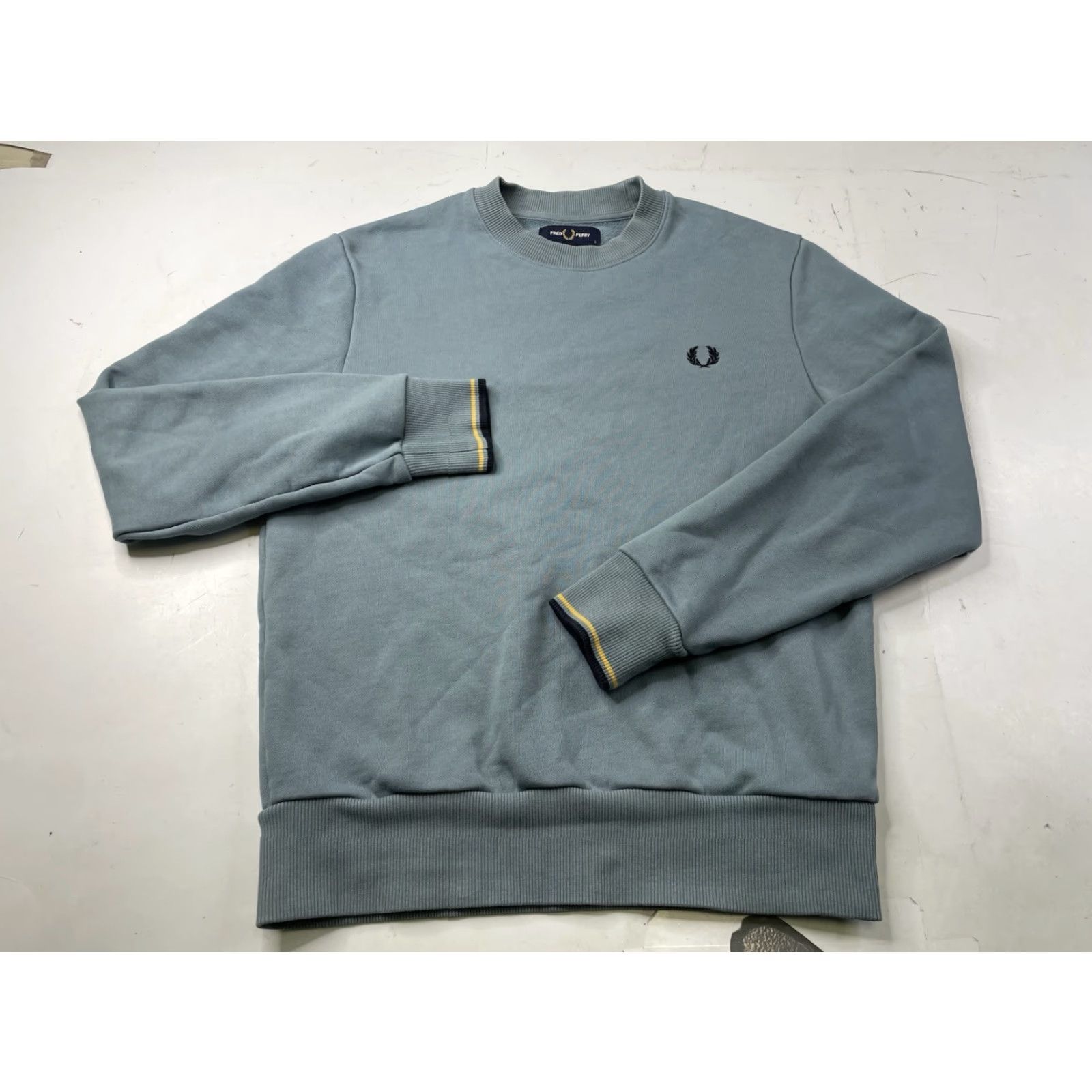 Fred Perry Fred Perry Mens Sweatshirt Blue Small Long Sleeve Cotton Fleece Pullover Top Size US S / EU 44-46 / 1 - 2 Thumbnail