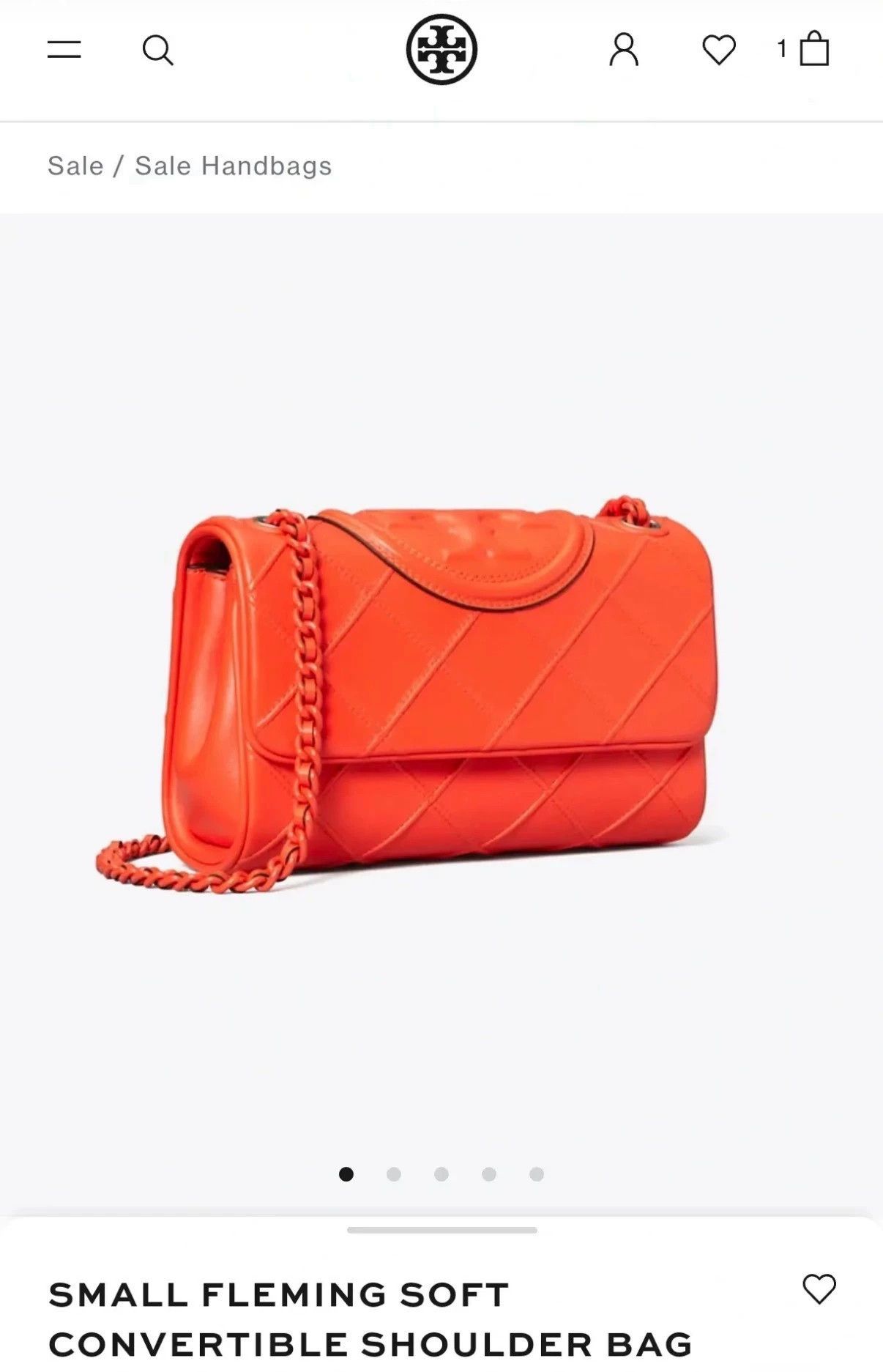 Tory Burch Tory Burch Fleming Red Chain Bag 22x15x8 Size ONE SIZE - 1 Thumbnail