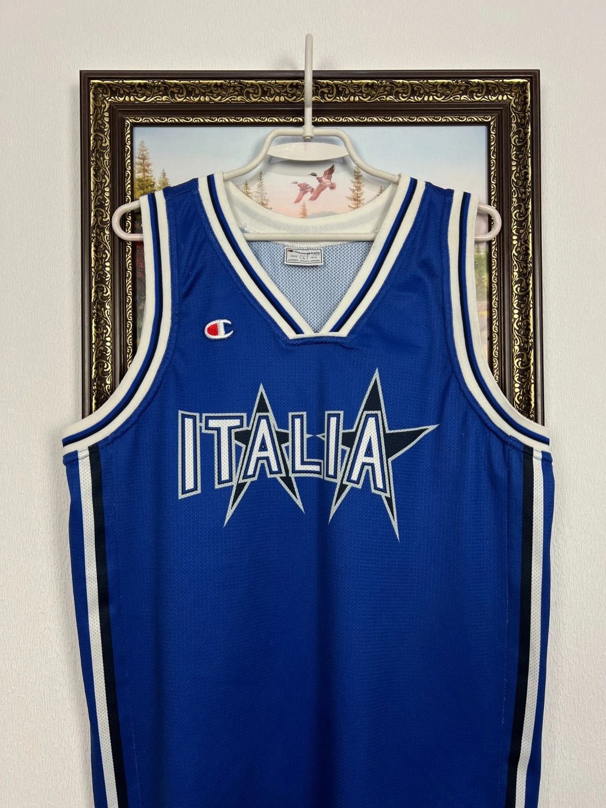 Champion Vintage 90's Champion Italy Basketball Jersey Shirt Maglia Size US L / EU 52-54 / 3 - 2 Thumbnail