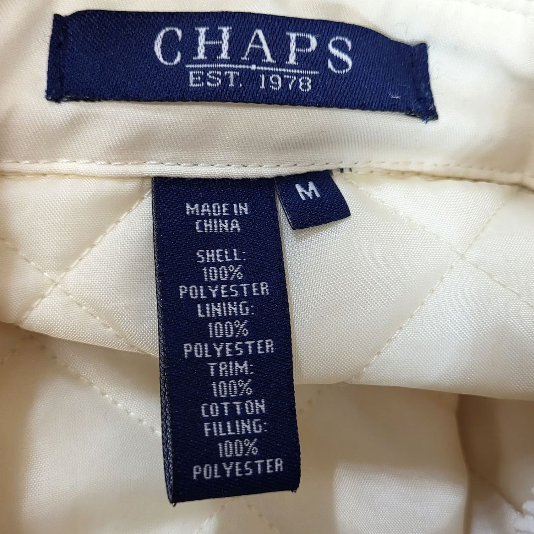 Chaps Chaps Quilted Jacket Womens M Cream Corduroy Collar Size M / US 6-8 / IT 42-44 - 5 Thumbnail