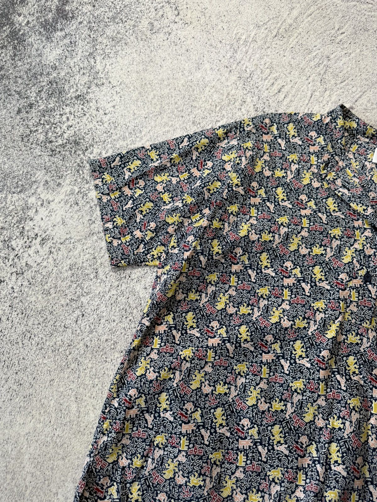 Japanese Brand Lacoste & Keith Haring Monogram Polo Shirt Y2K Size XS / US 0-2 / IT 36-38 - 9 Thumbnail