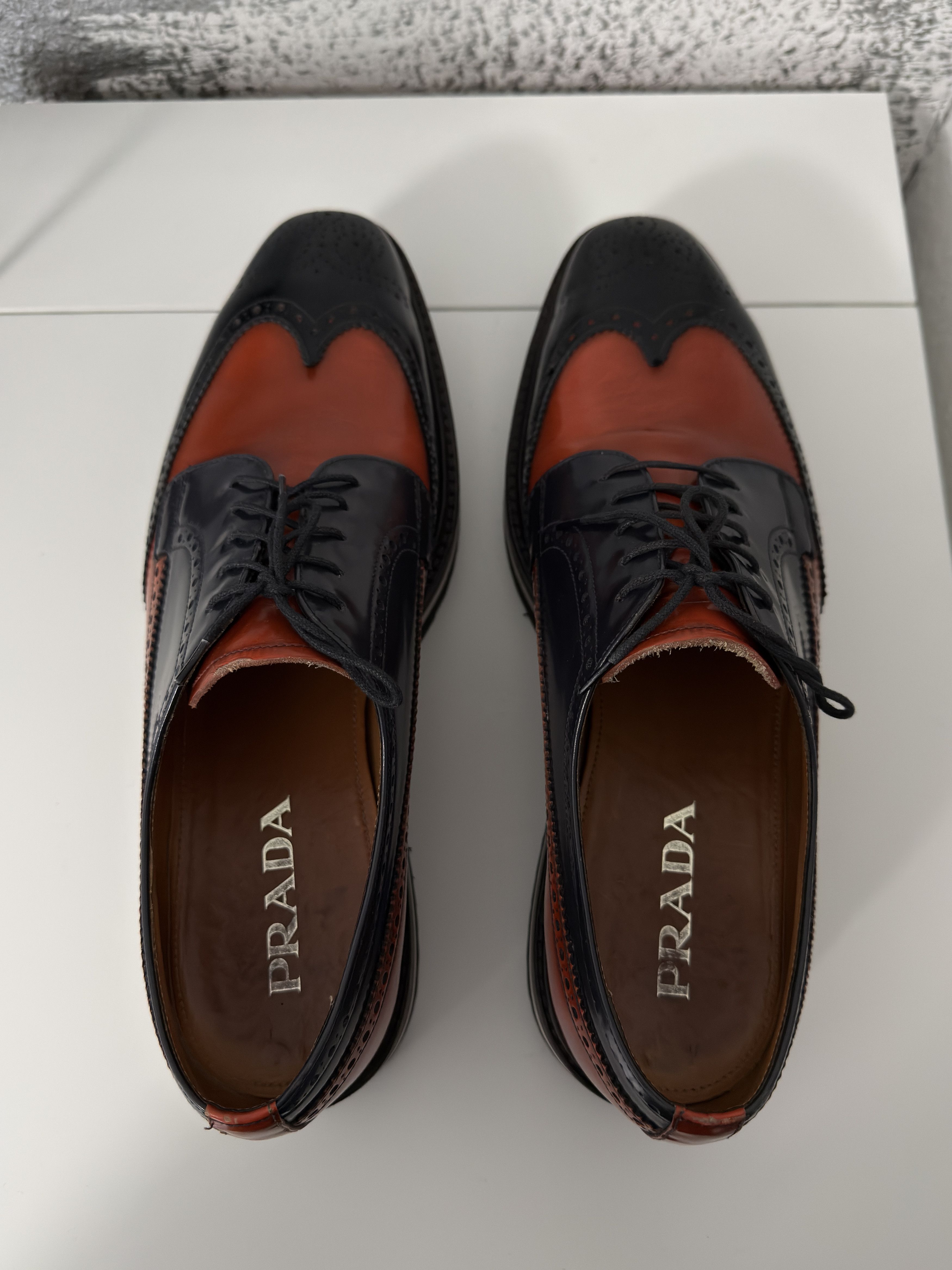 Prada Prada SS11 Runway Platform Brogues "Creeper" - Black/Cognac Size US 11 / EU 44 - 6 Thumbnail