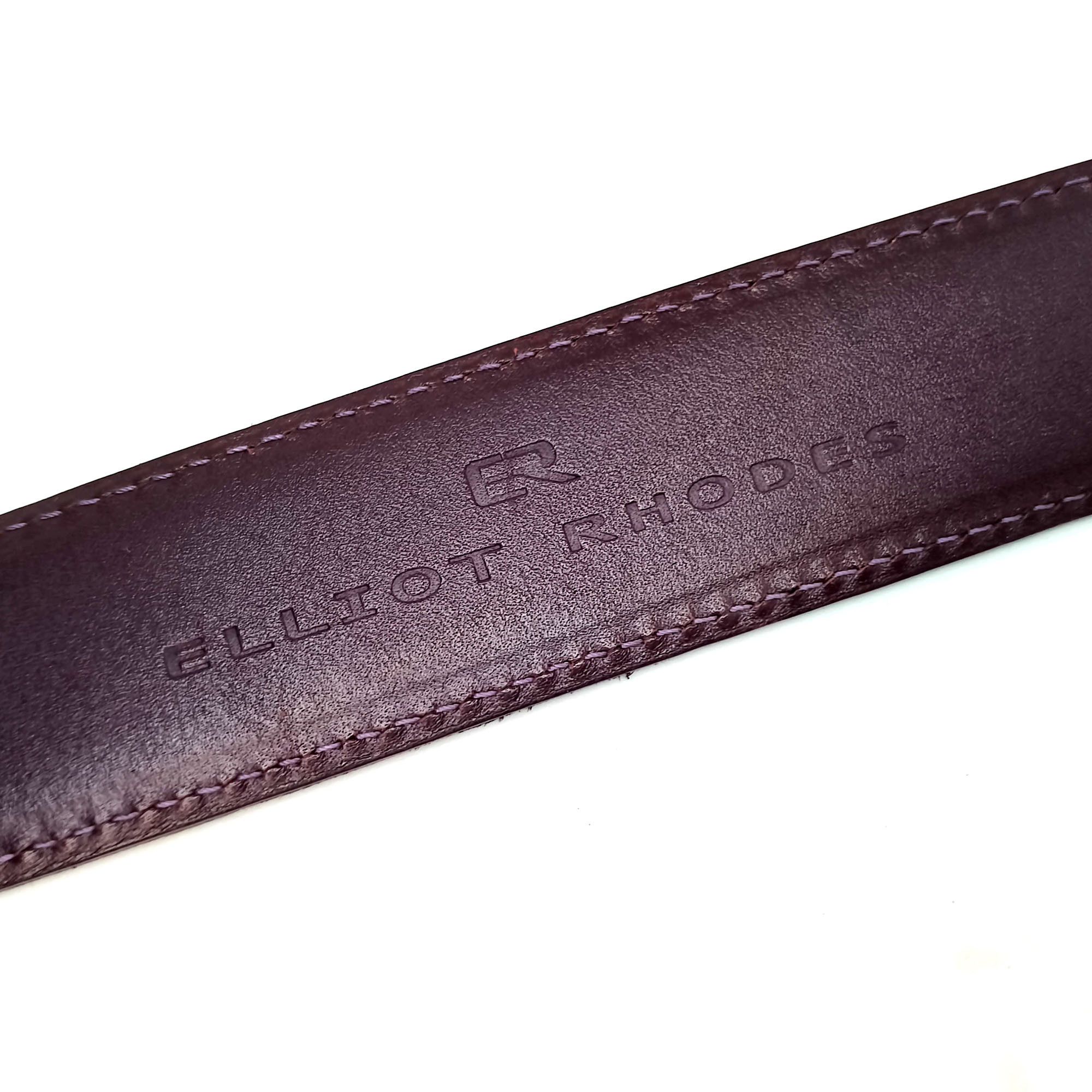 Other Elliot Rhodes Black Leather Belt Handcrafted Italy Size 36 - 15 Thumbnail