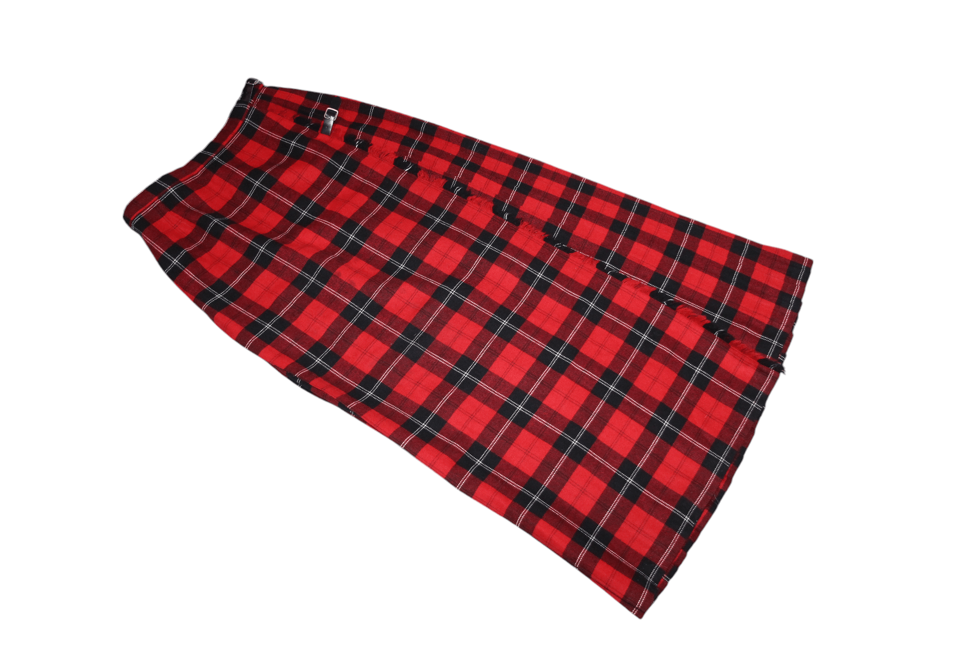 Johnstons Of Elgin VTG🔥80's Moffat Weavers Scotland Classic Tartan Wrap Kilt Size US 30 / EU 46 - 6 Thumbnail