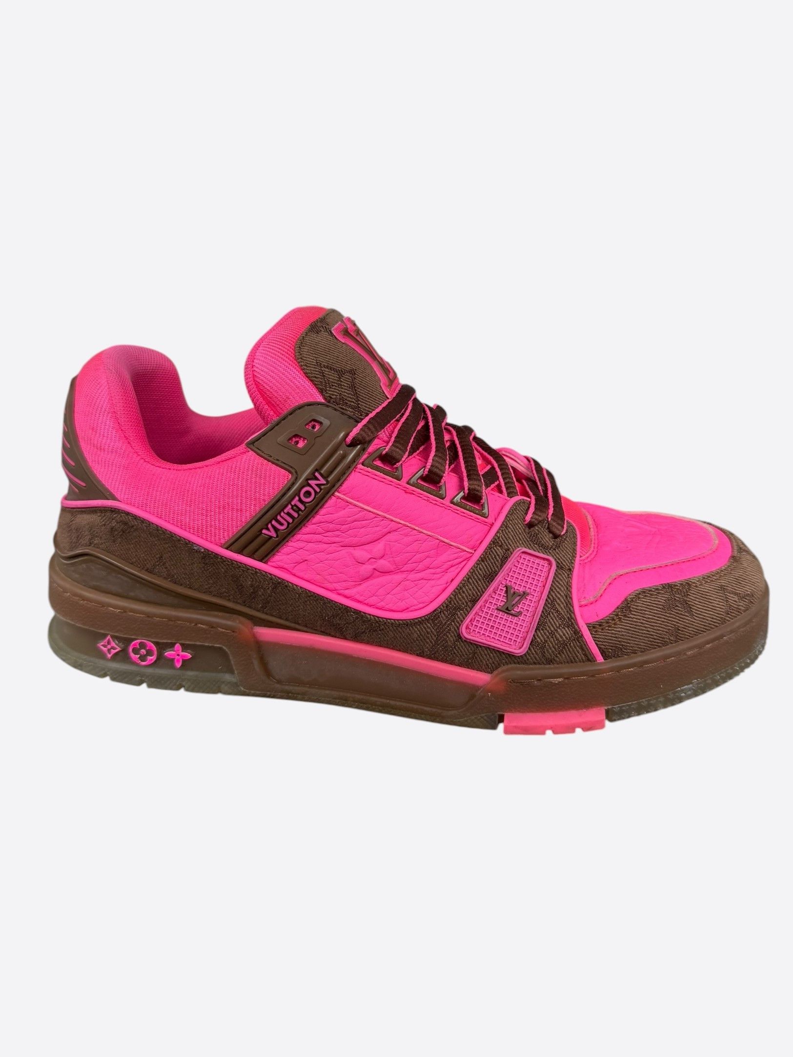 Louis Vuitton Louis Vuitton Brown & Pink Monogram Trainers Size US 8.5 / EU 41-42 - 1 Thumbnail