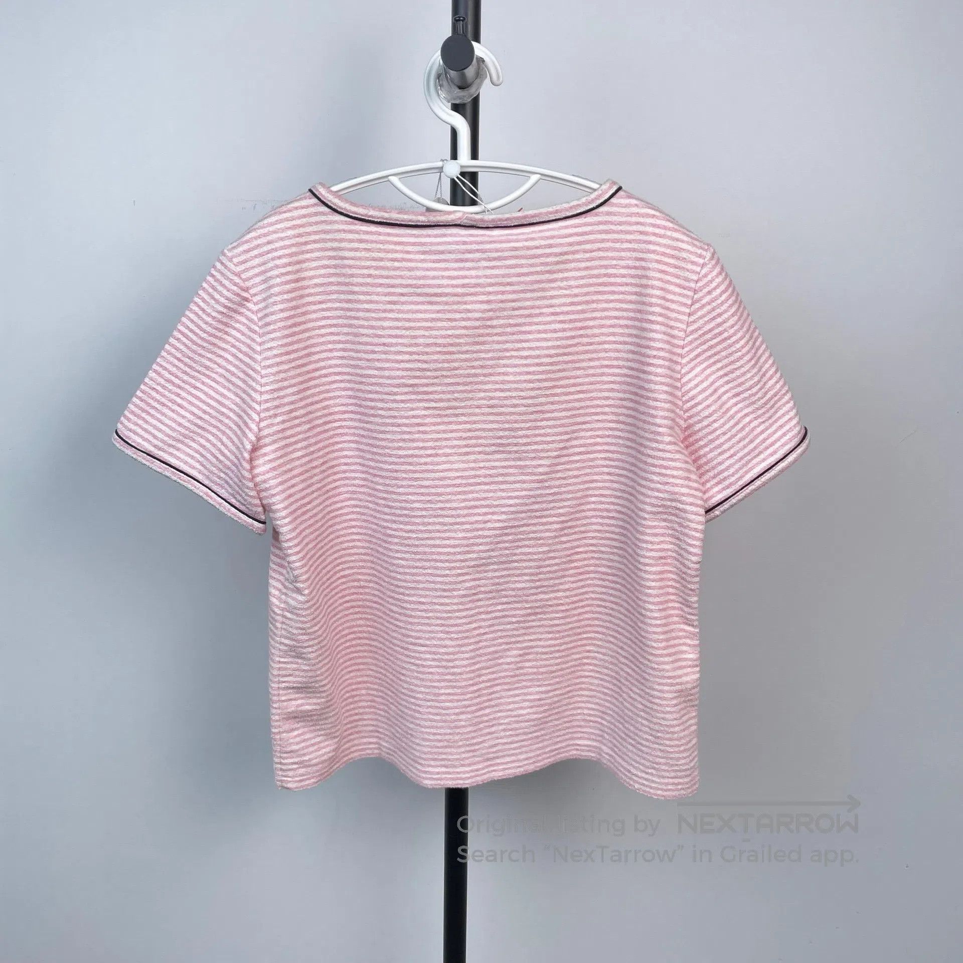 Chanel Chanel Pink Striped T-Shirt| Size XS / US 0-2 / IT 36-38 - 2 Thumbnail