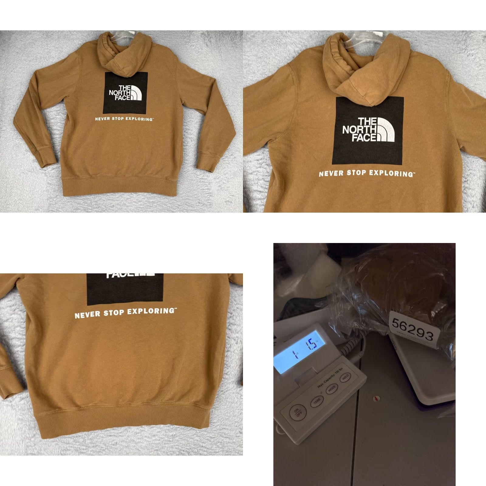 The North Face The North Face Hoodie Mens Medium Brown Box Logo Never Stop Exploring Jersey Knit Hooded Pullover with Pockets Graphic Print Size US M / EU 48-50 / 2 - 9 Thumbnail