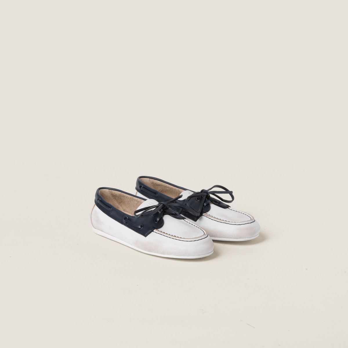 Miu Miu Miu Miu Unlined bleached Leather Loafers Size US 7 / IT 37 - 2 Thumbnail