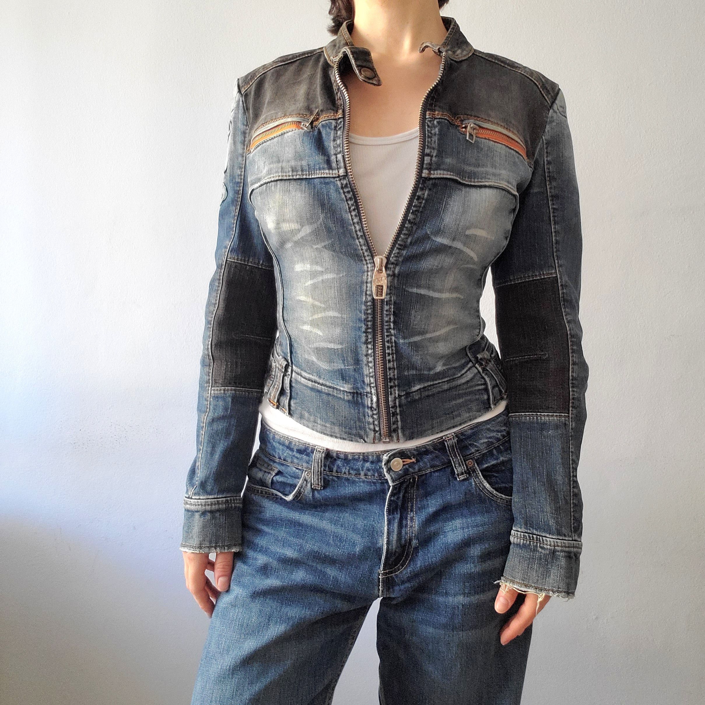 Miss Sixty Miss Sixty rare vintage y2k moto racer biker denim jacket Size M / US 6-8 / IT 42-44 - 13 Thumbnail